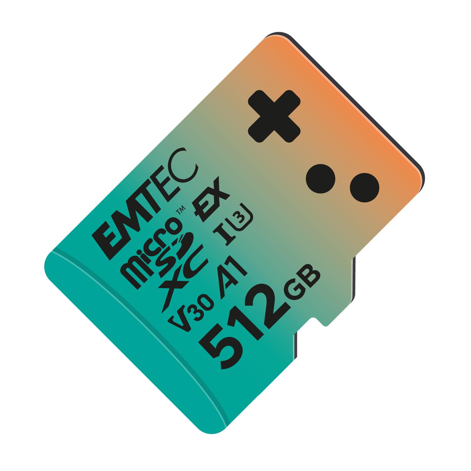Voir la diapositive 2 : EMTEC Carte mémoire MSD 512Go UHS-I U3 V30