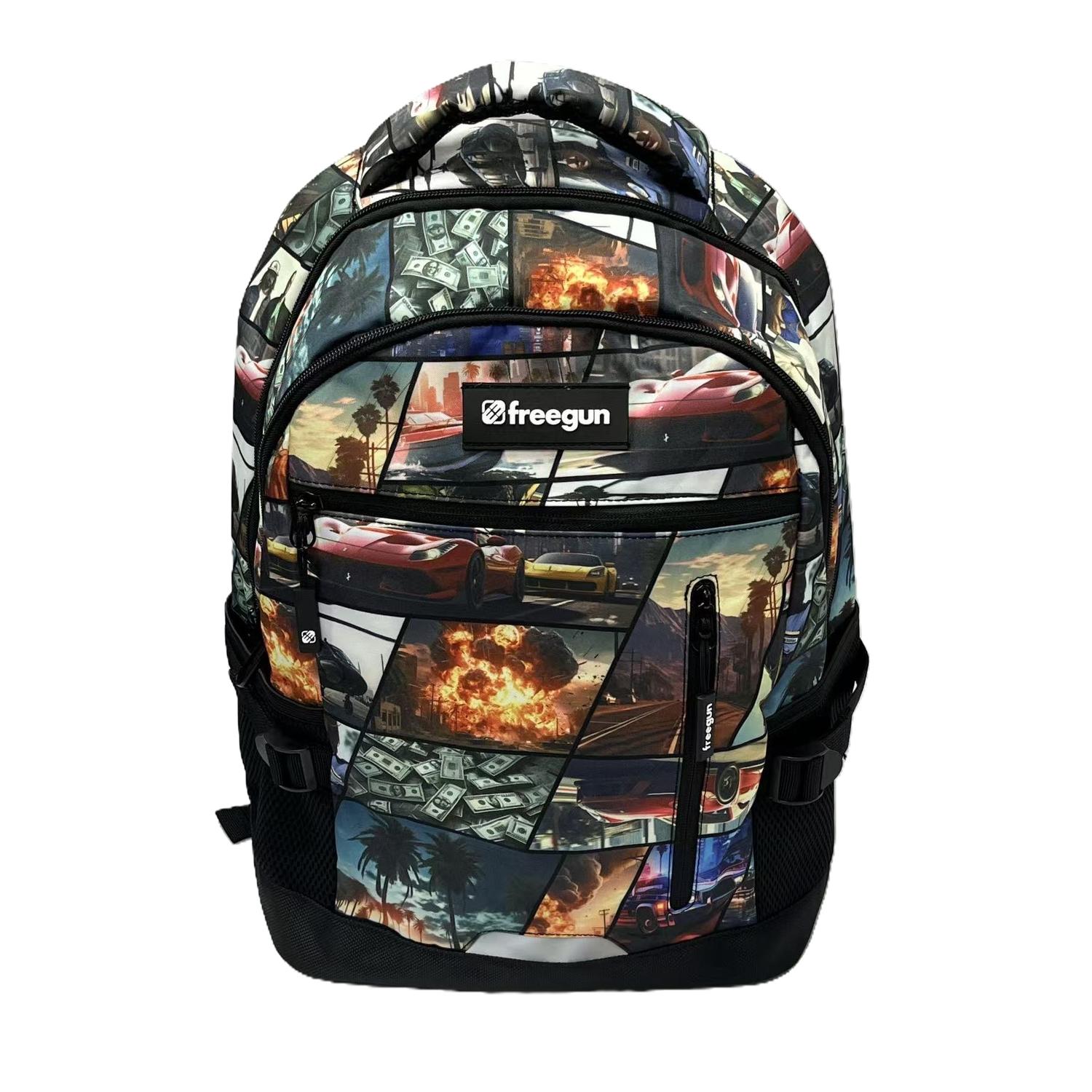 TEXTISS Sac à Dos 2 compartiments Freegun Game