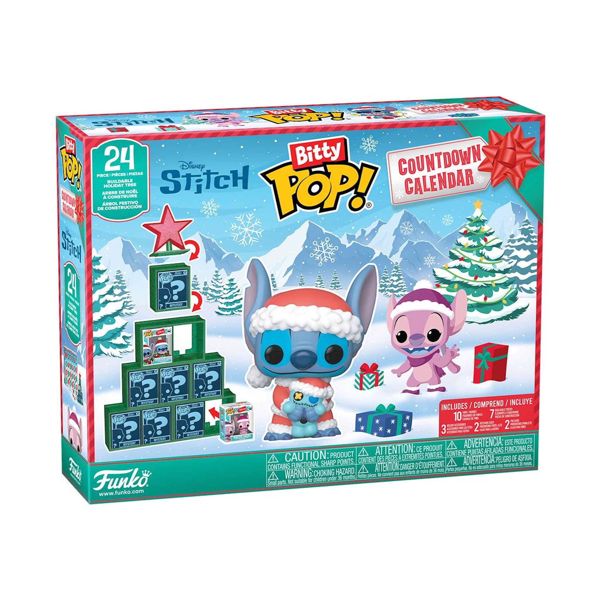 Voir la diapositive 2 : FUNKO Calendrier de l'Avent Bitty POP Stitch Disney