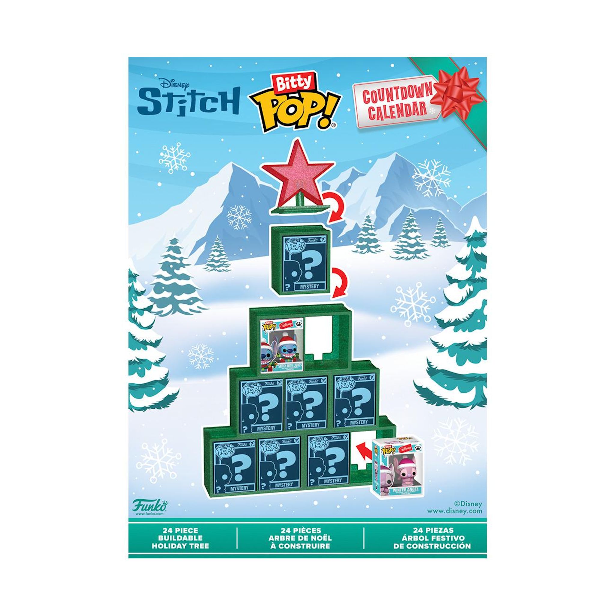 Voir la diapositive 4 : FUNKO Calendrier de l'Avent Bitty POP Stitch Disney