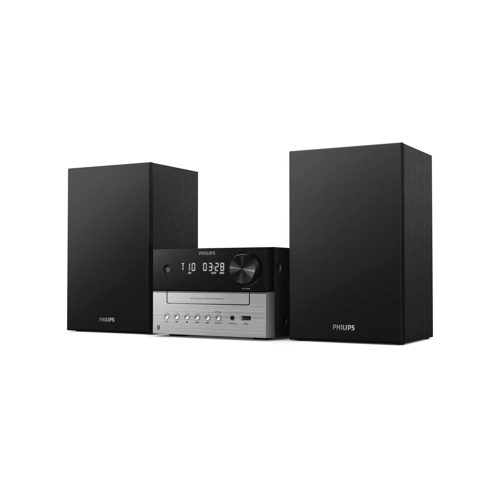 Voir la diapositive 3 : PHILIPS Chaine Hi-Fi Micro CD/MP3 20W USB Bluetooth TAM 3205M - Noir