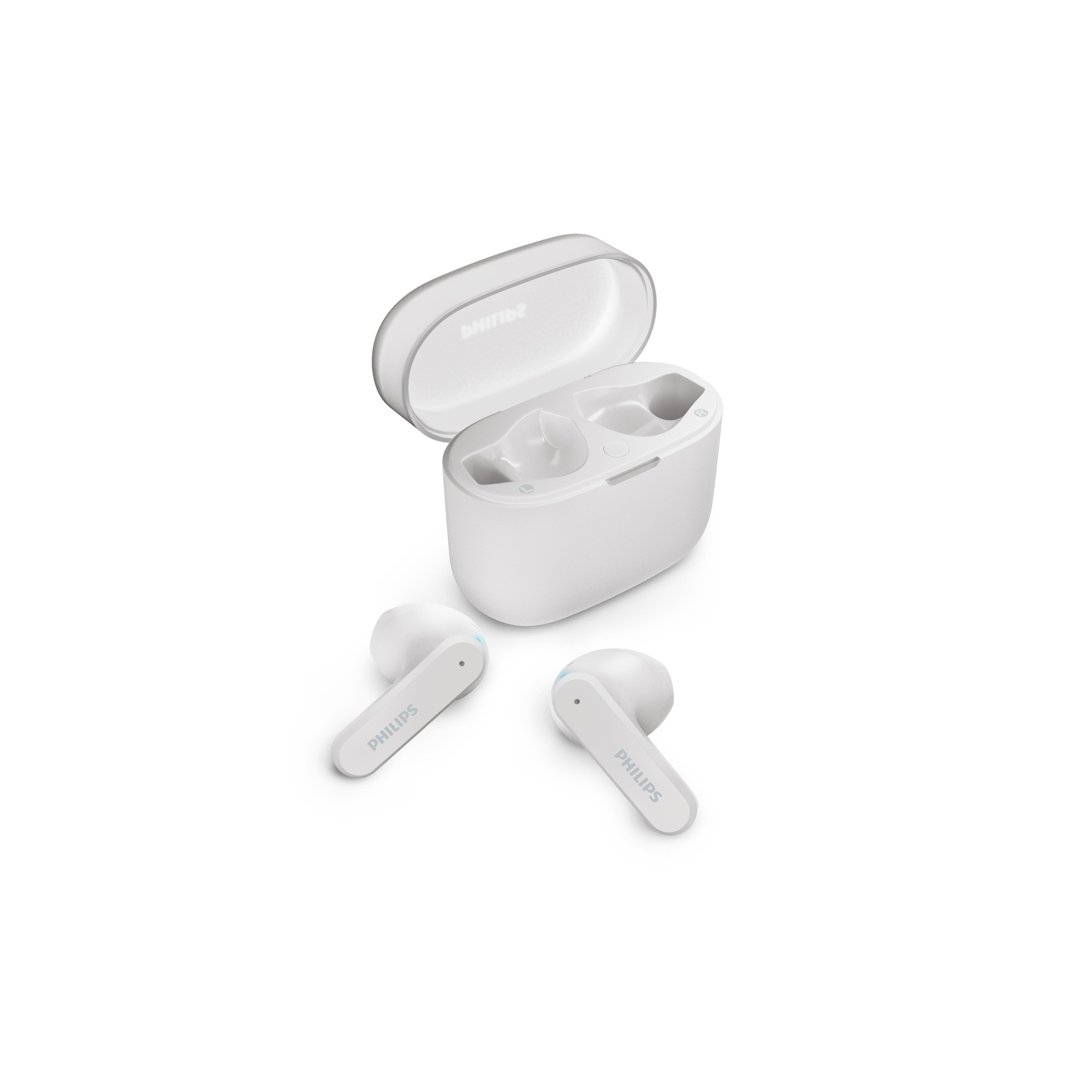 Voir la diapositive 6 : PHILIPS Écouteurs TWS SI TAT 2139 - Blanc