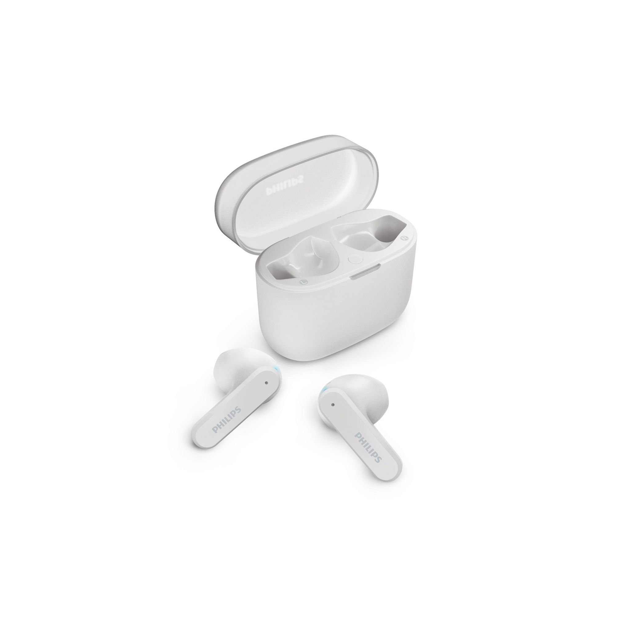 Voir la diapositive 6 : PHILIPS Écouteurs TWS SI TAT 2139 - Blanc