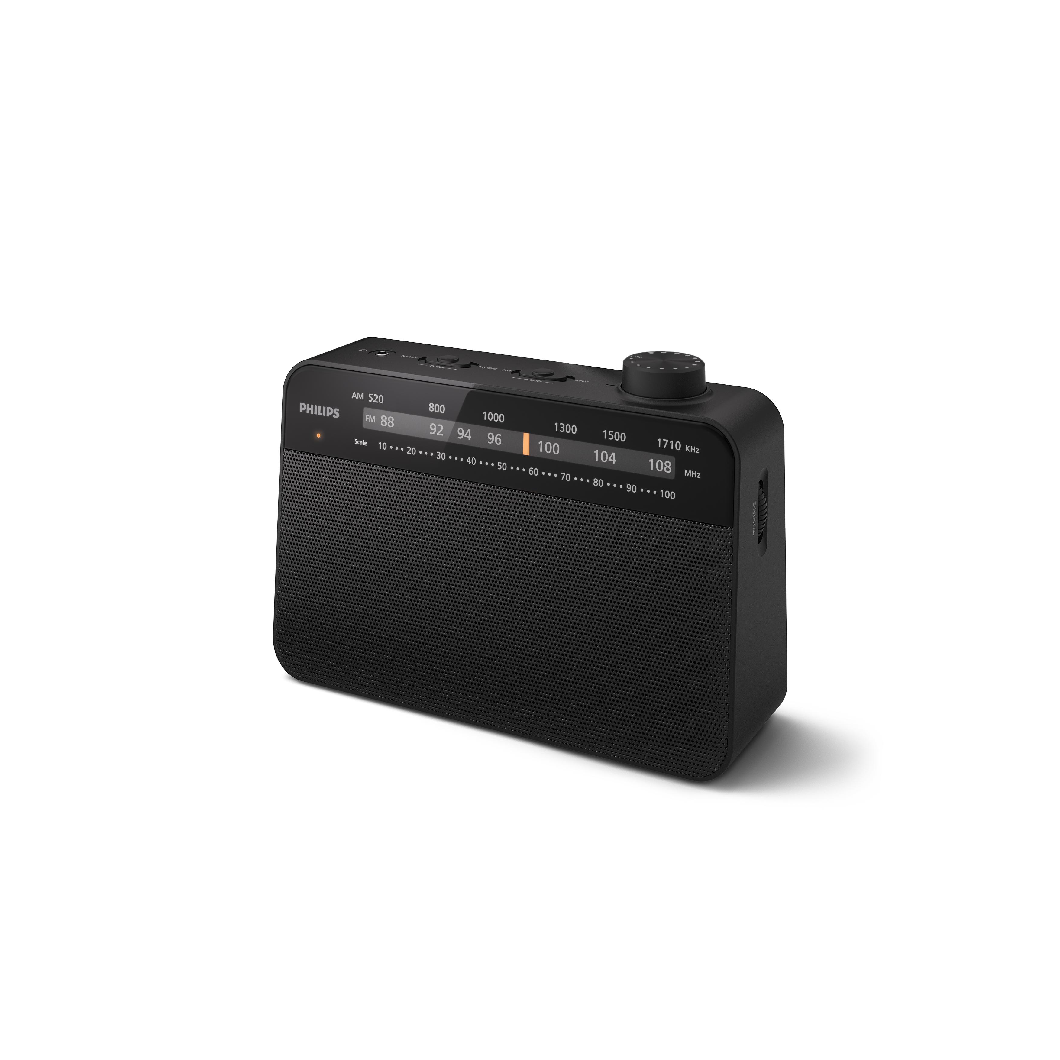 Voir la diapositive 2 : PHILIPS Radio portable FM et MW TAR2509 - Noir
