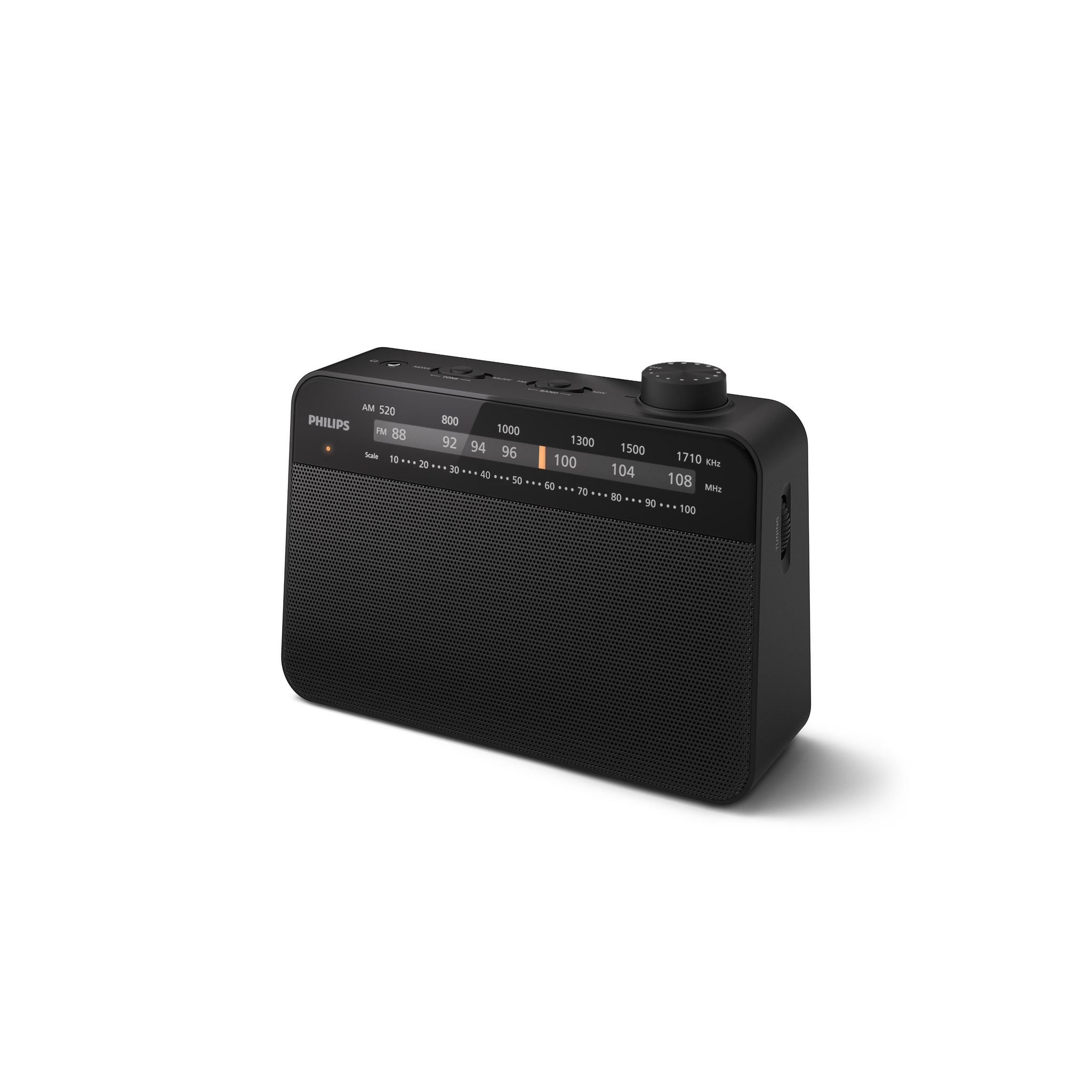 Voir la diapositive 2 : PHILIPS Radio portable FM et MW TAR2509 - Noir