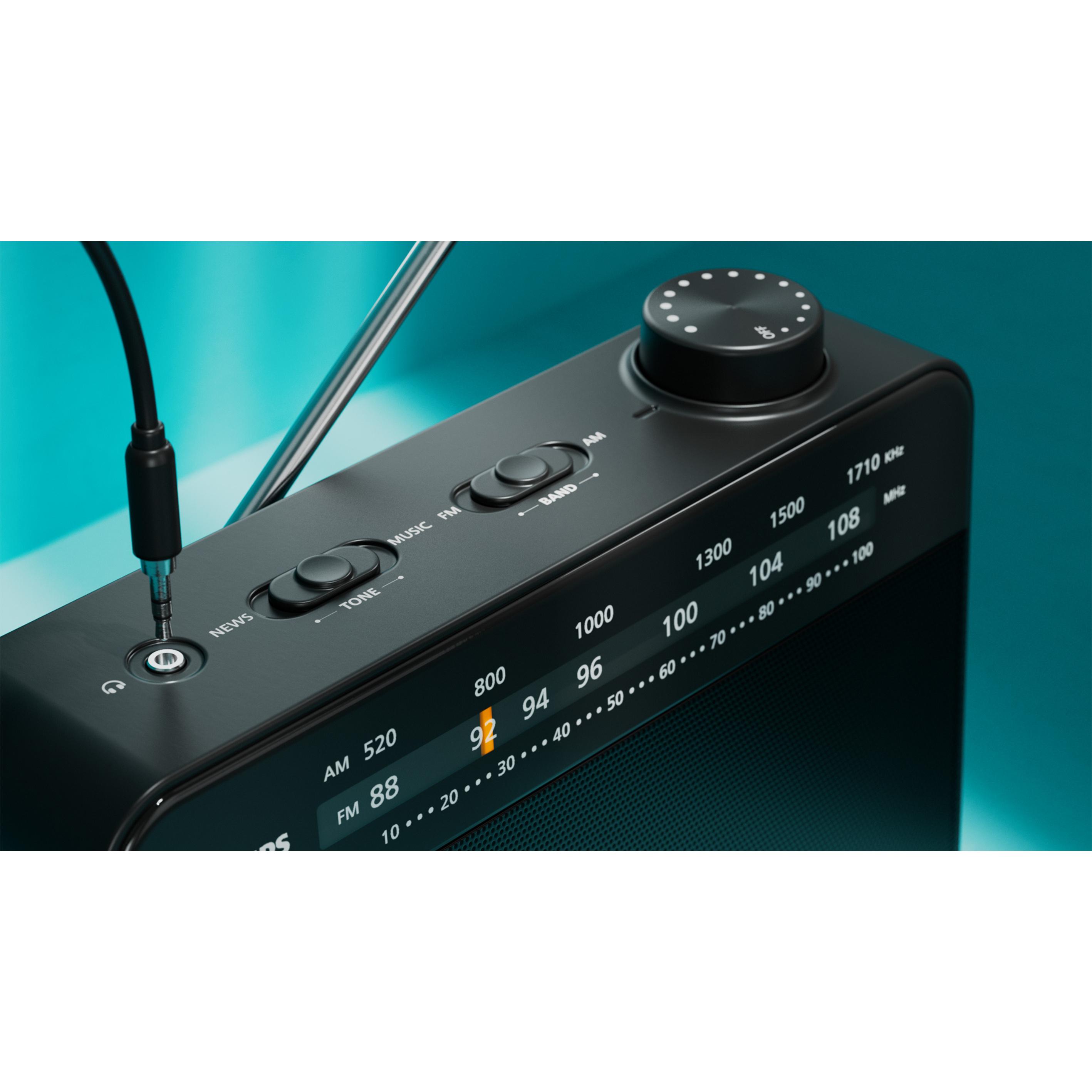Voir la diapositive 7 : PHILIPS Radio portable FM et MW TAR2509 - Noir