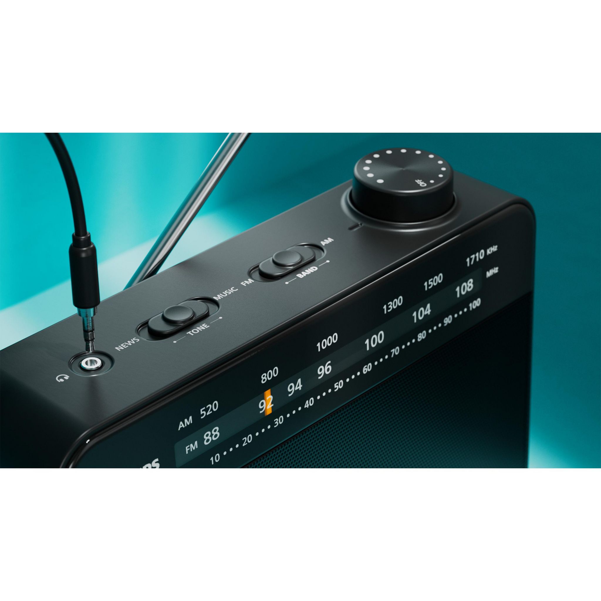 Voir la diapositive 7 : PHILIPS Radio portable FM et MW TAR2509 - Noir