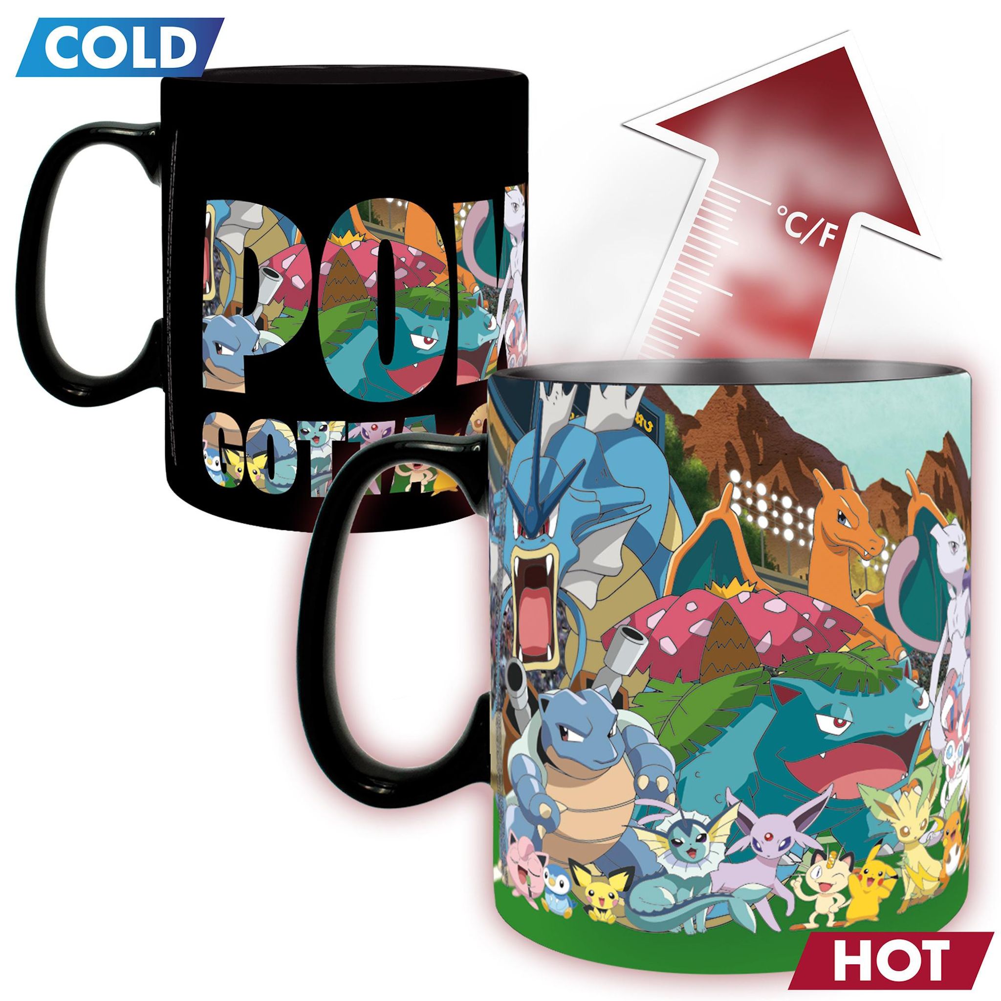 ABYSTYLE Mug thermo-réactif "Attrapez les tous" Pokémon