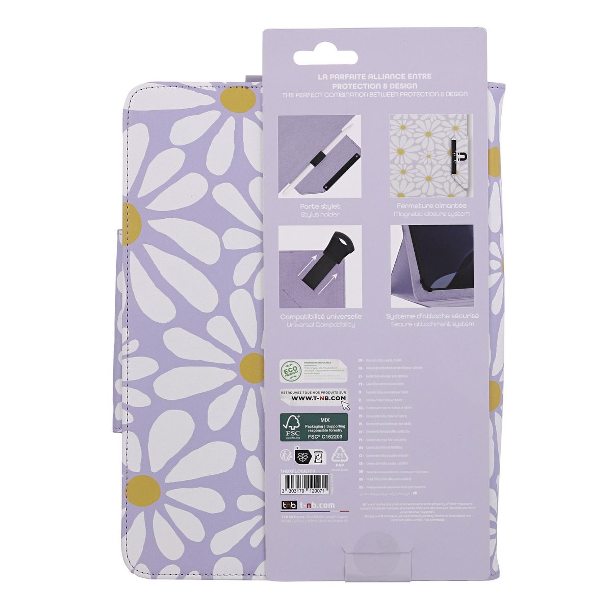 TNB Étui FLOWERS pour tablette 10 pouces