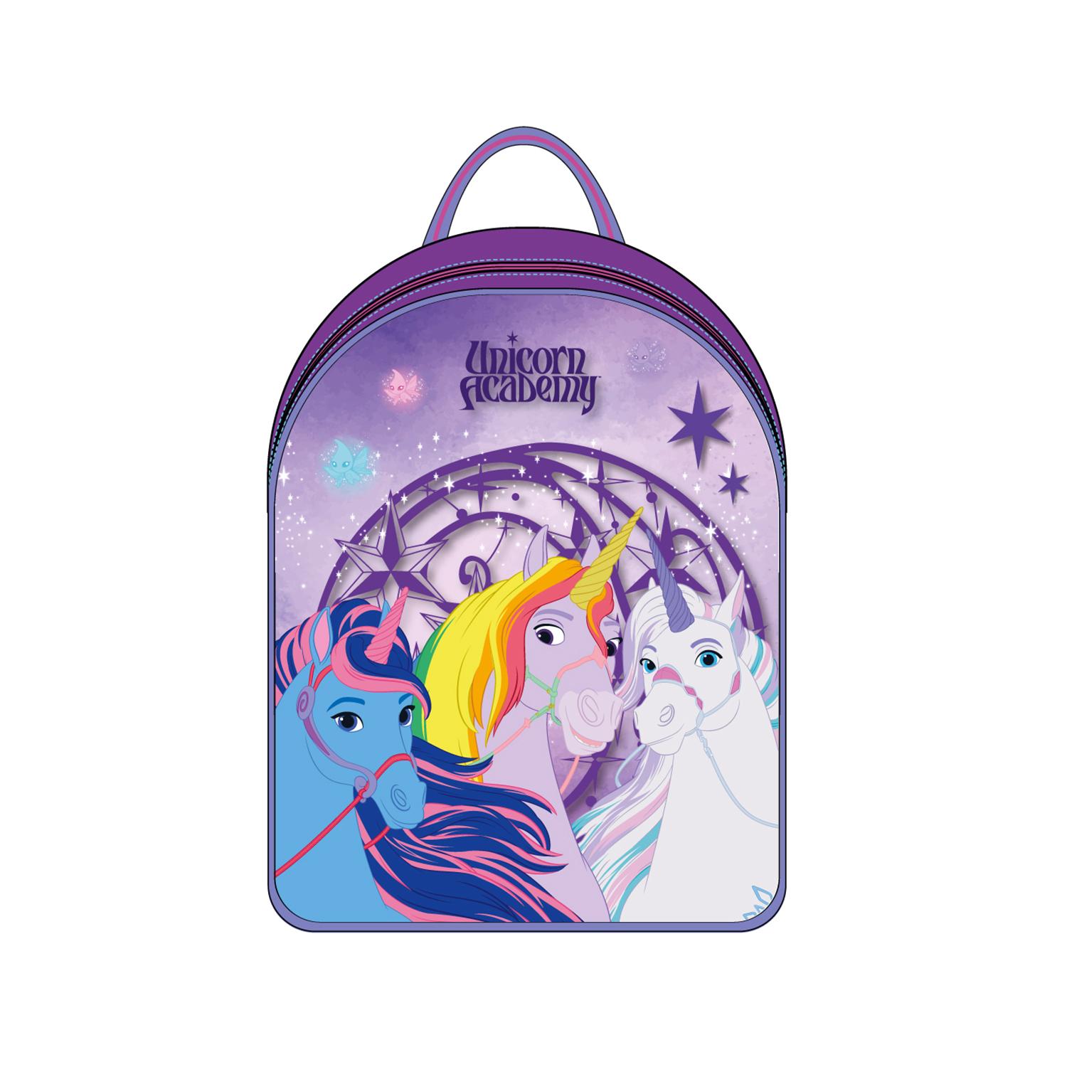 LA PLUME DORÉE Sac à Dos Unicorn Academy 32cm - Violet