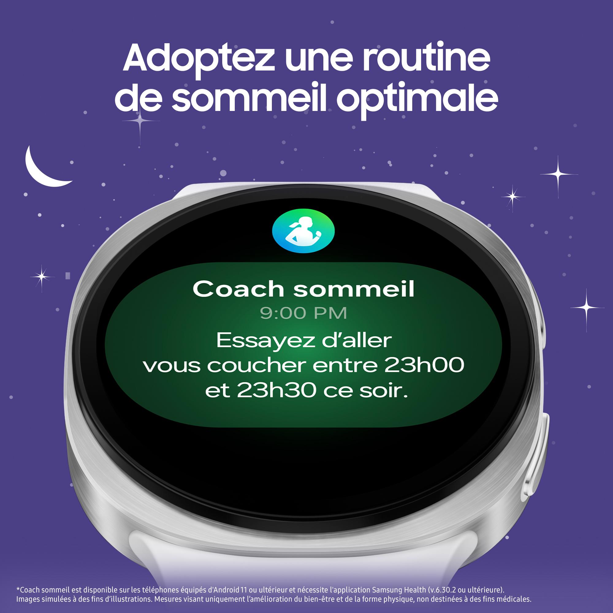 Voir la diapositive 5 : SAMSUNG Montre Connectée Galaxy Watch 8 44mm Bluetooth - Argent