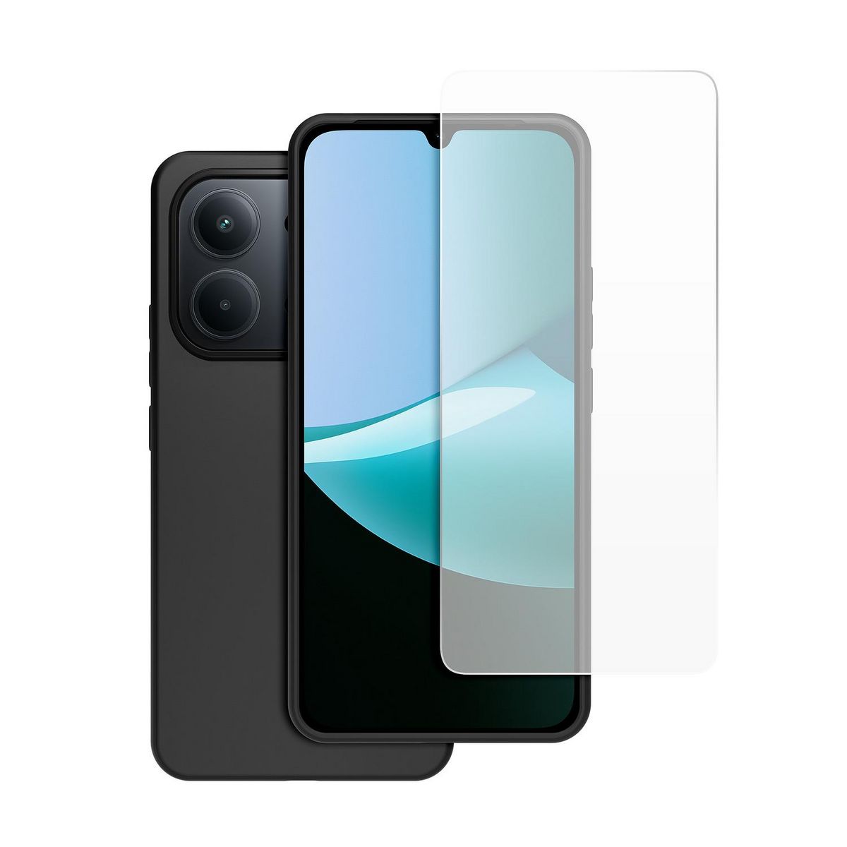 XIAOMI Pack Coque+Verre trempé pour Redmi 15C