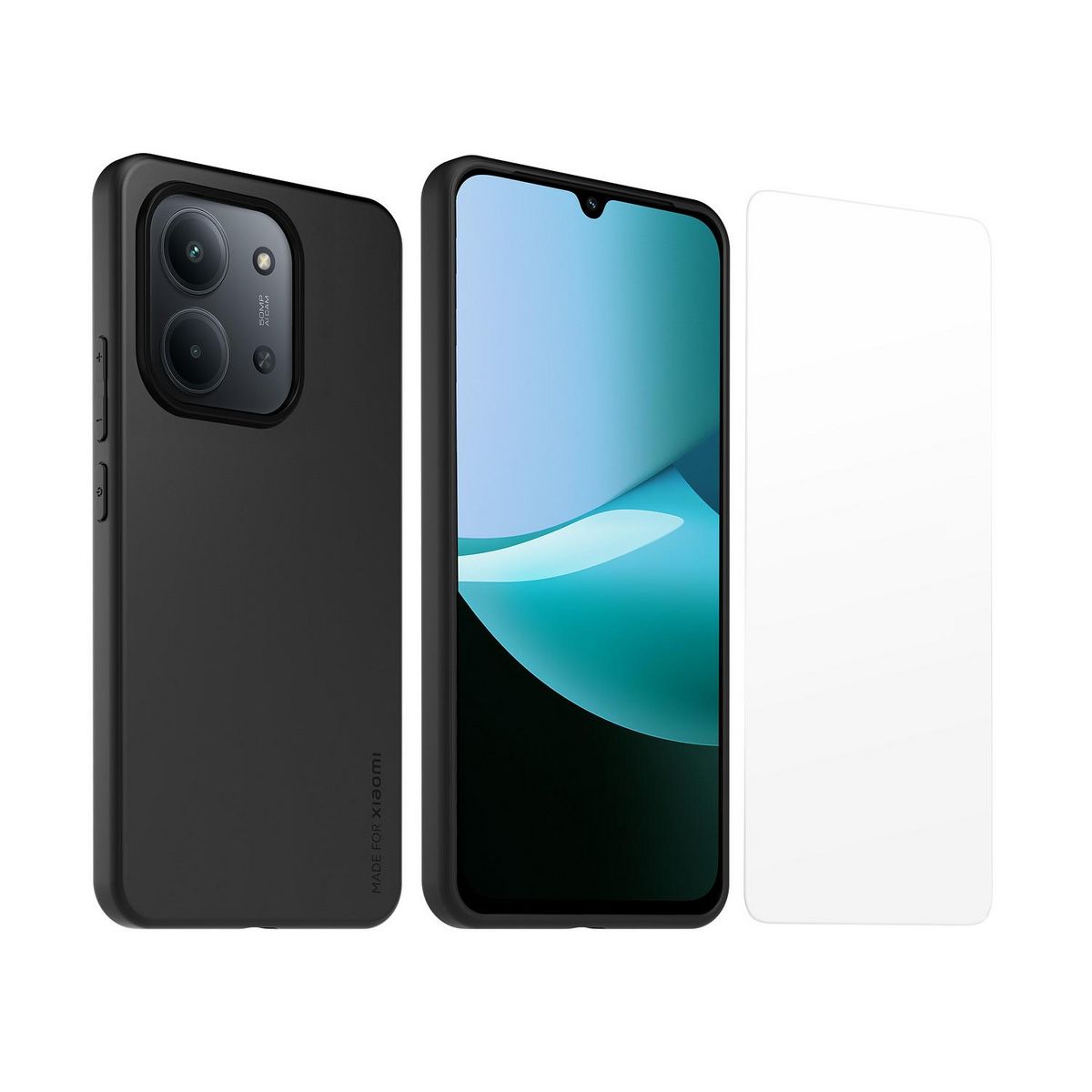 XIAOMI Pack Coque+Verre trempé pour Redmi 15C