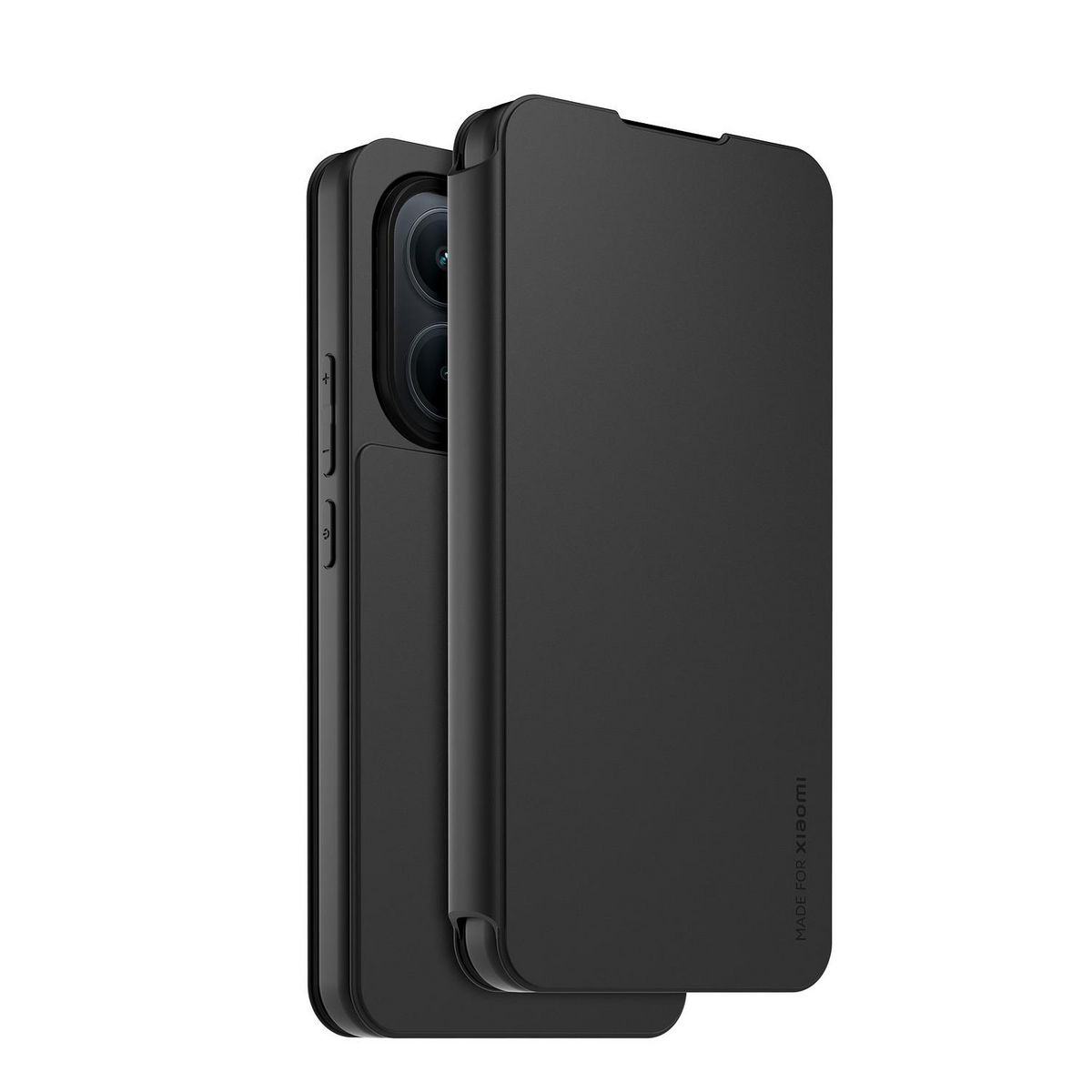 XIAOMI Étui folio Noir+Dragonne poru Redmi 15C