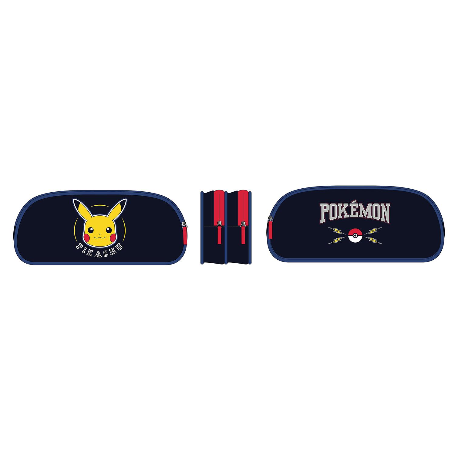 LA PLUME DORÉE Trousse 2 compartiments Pokemon - Marine