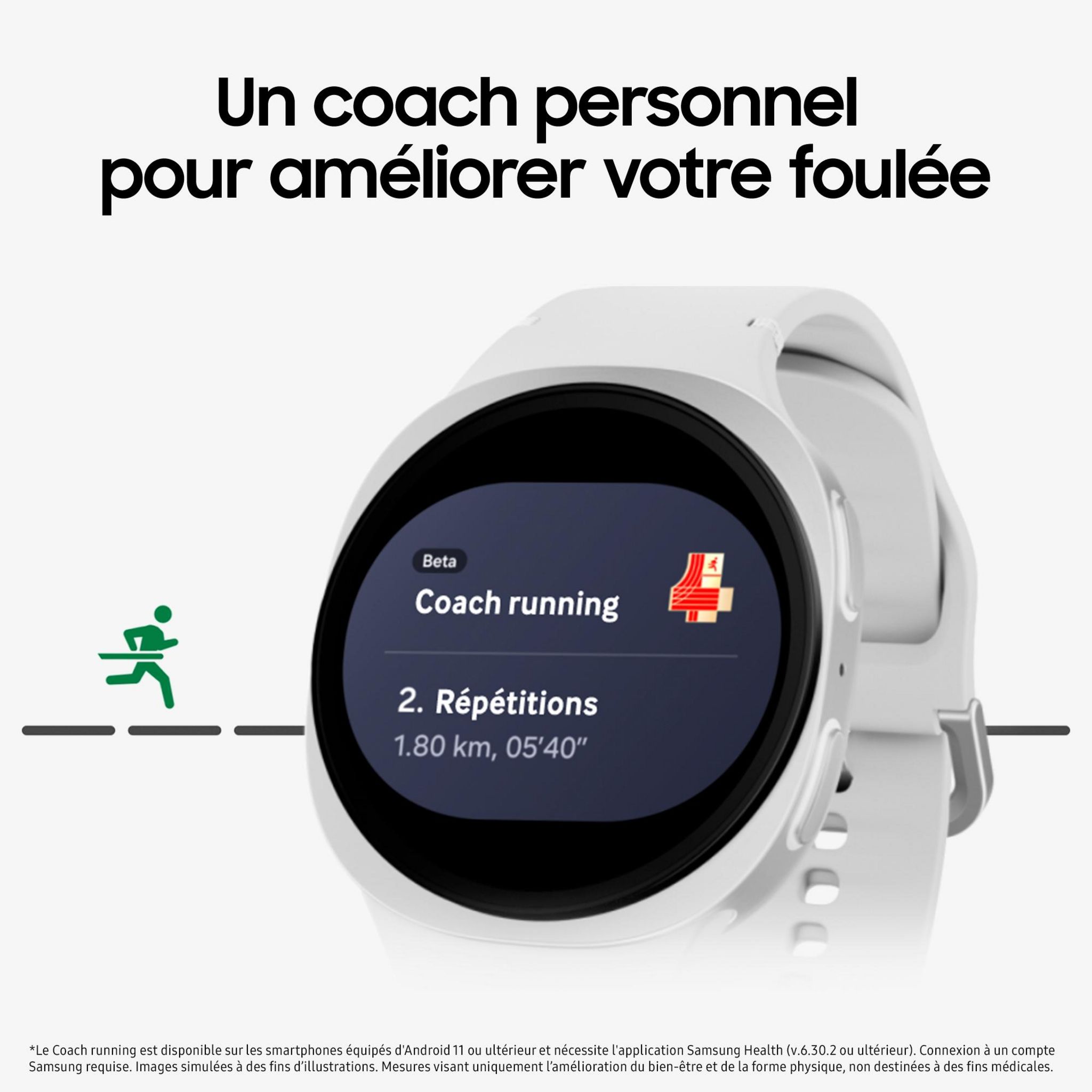 Voir la diapositive 6 : SAMSUNG Montre Connectée Galaxy Watch 8 44mm Bluetooth - Graphite