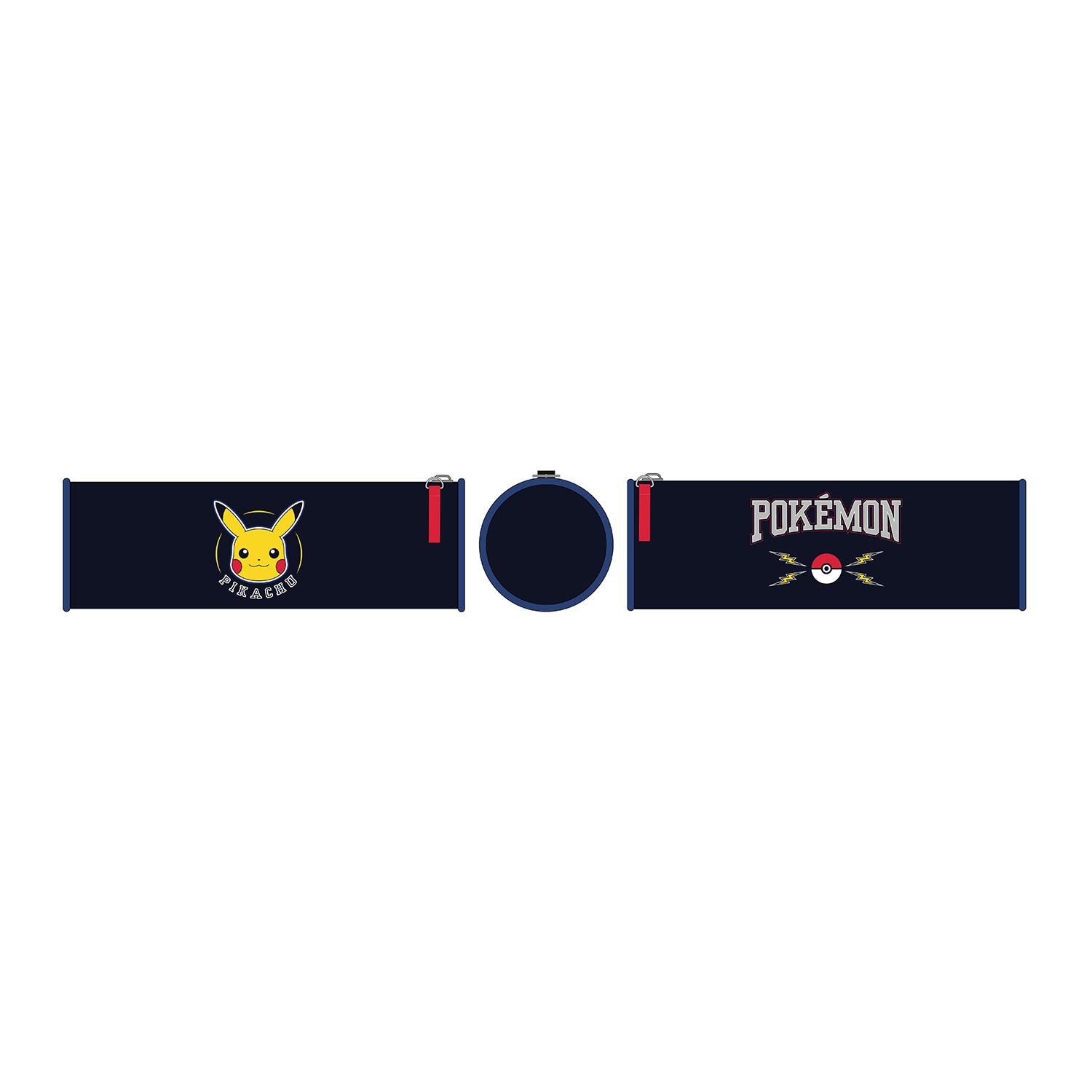 LA PLUME DORÉE Trousse ronde Pokemon - Marine