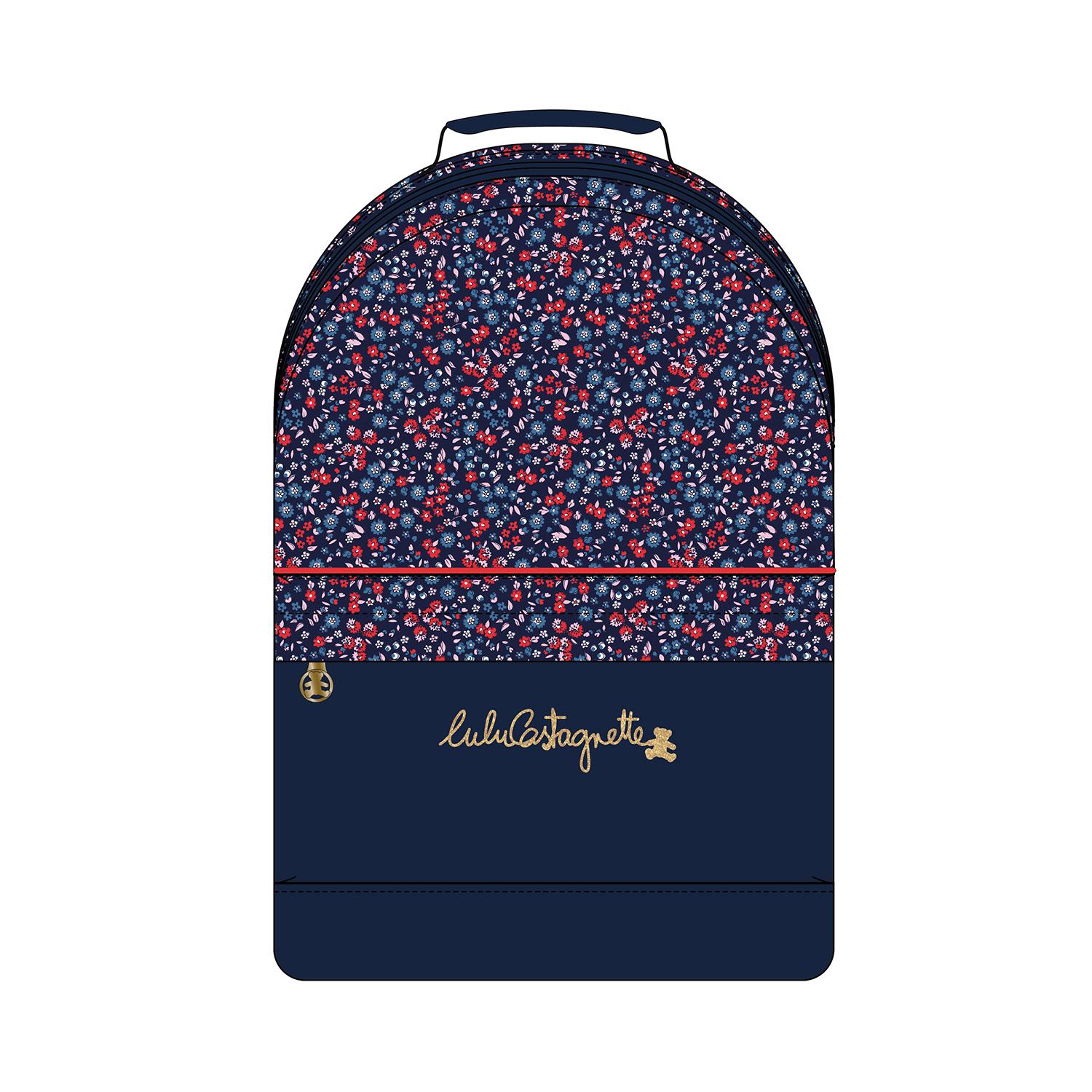 LA PLUME DORÉE Sac à Dos Lulu Castagnette 38cm - Marine