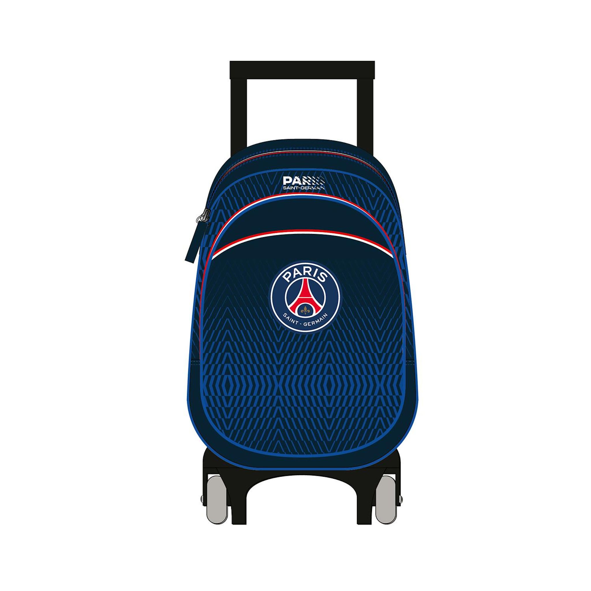 LA PLUME DORÉE Sac à Dos à roulettes PSG 48cm