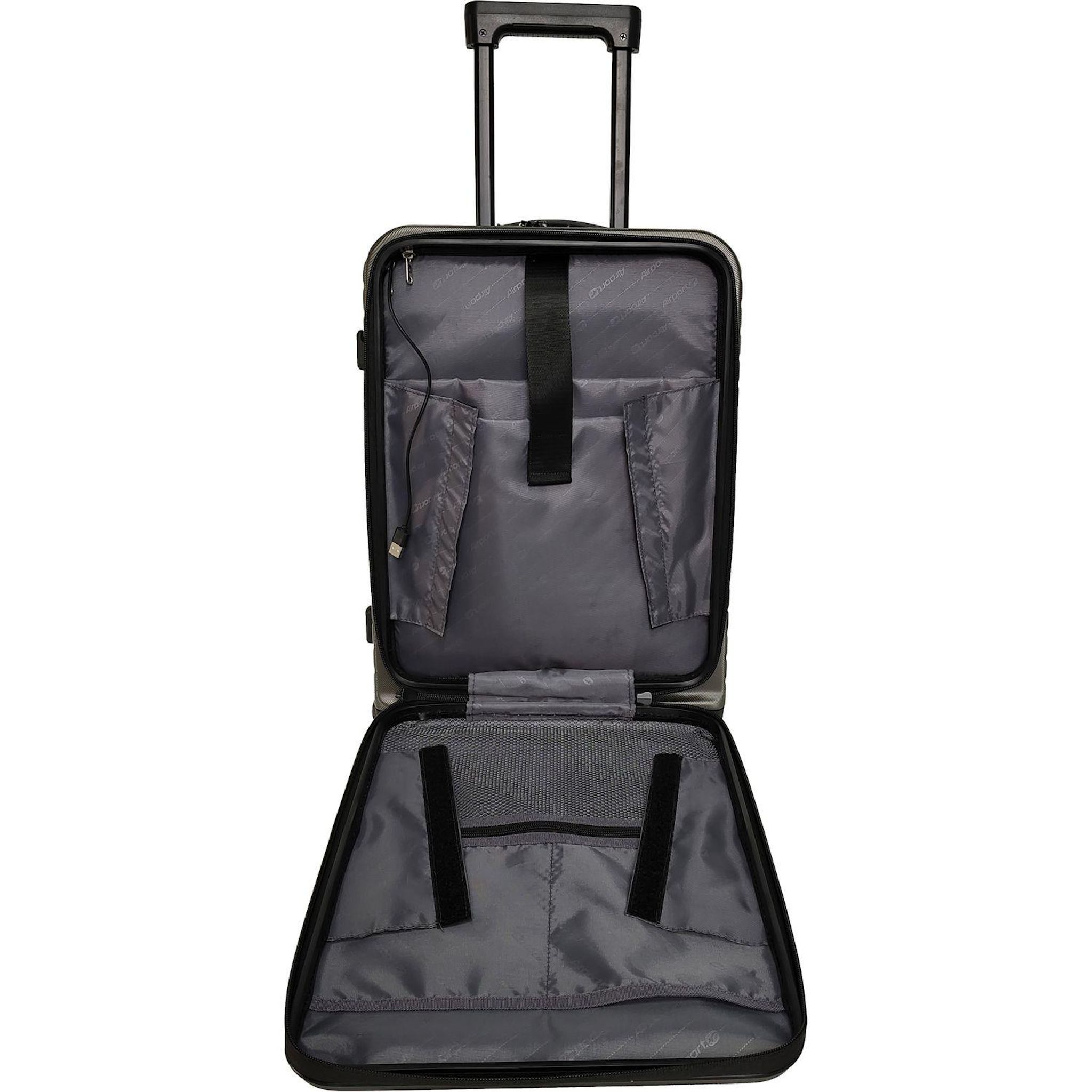 Voir la diapositive 7 : AIRPORT Valise ABS Multifil 75 cm - Gris
