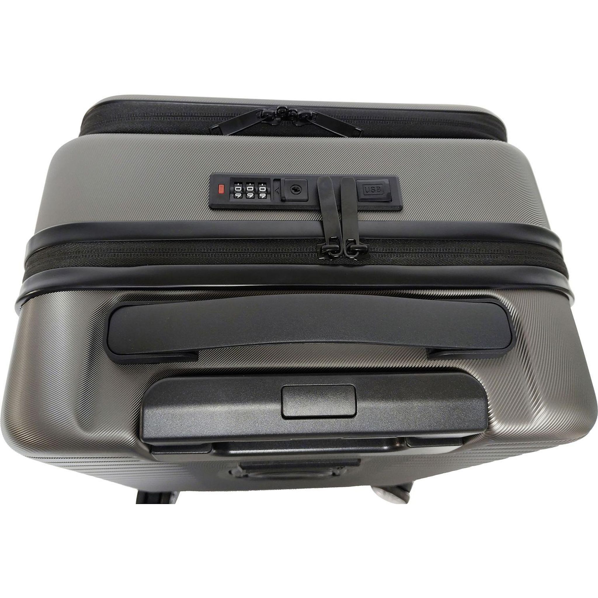 Voir la diapositive 9 : AIRPORT Valise ABS Multifil 55cm - Gris