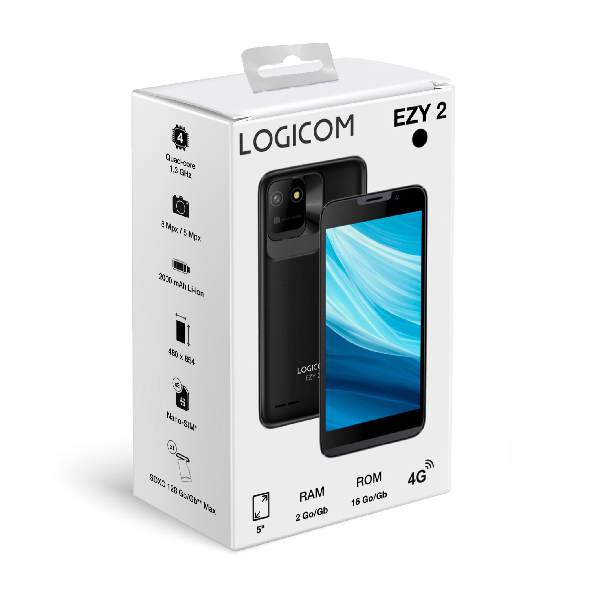 Voir la diapositive 6 : LOGICOM EZY 2 16Go - Noir
