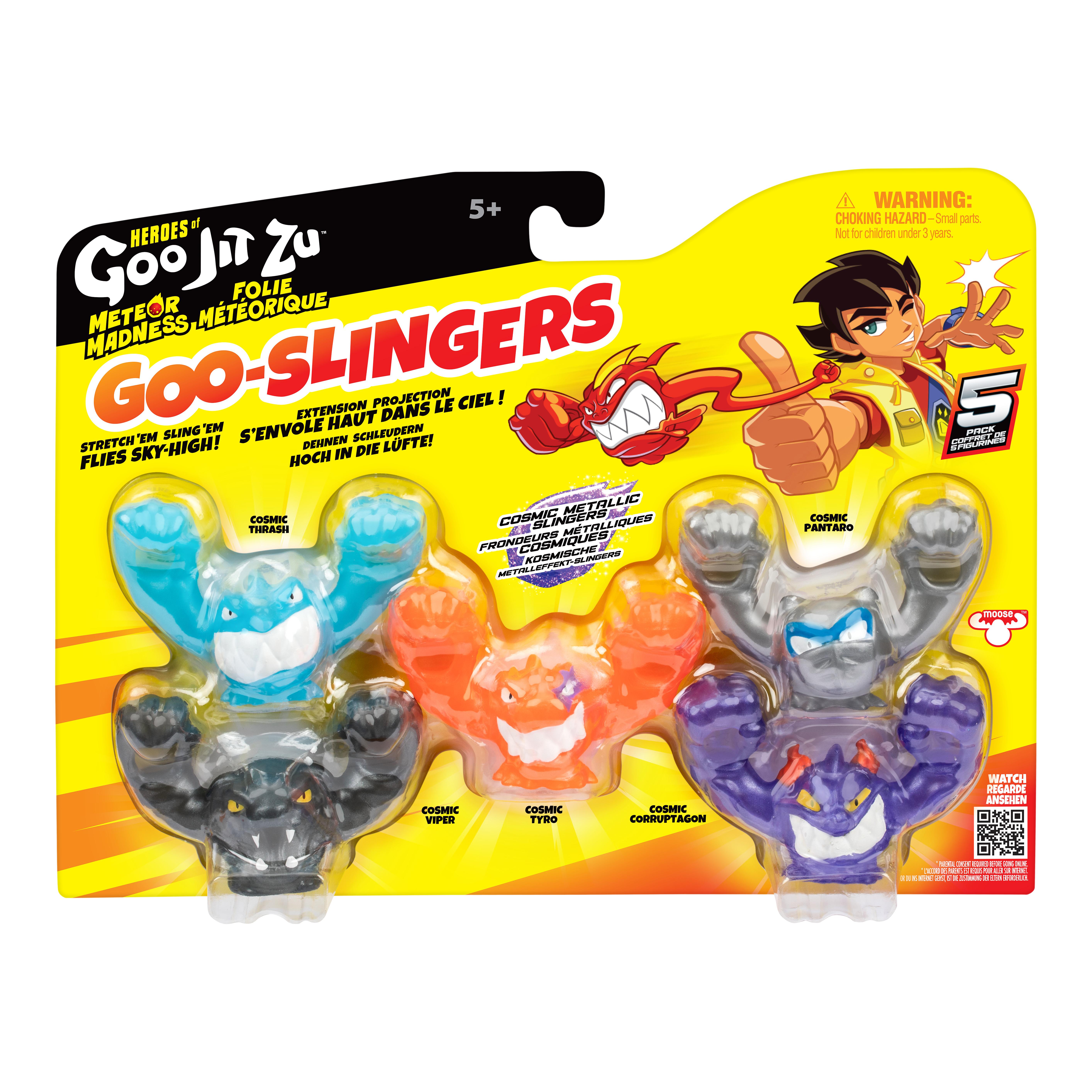 Voir la diapositive 3 : MOOSE Lot de 5 Minis Figurines Goo Slingers - Goo Jit Zu