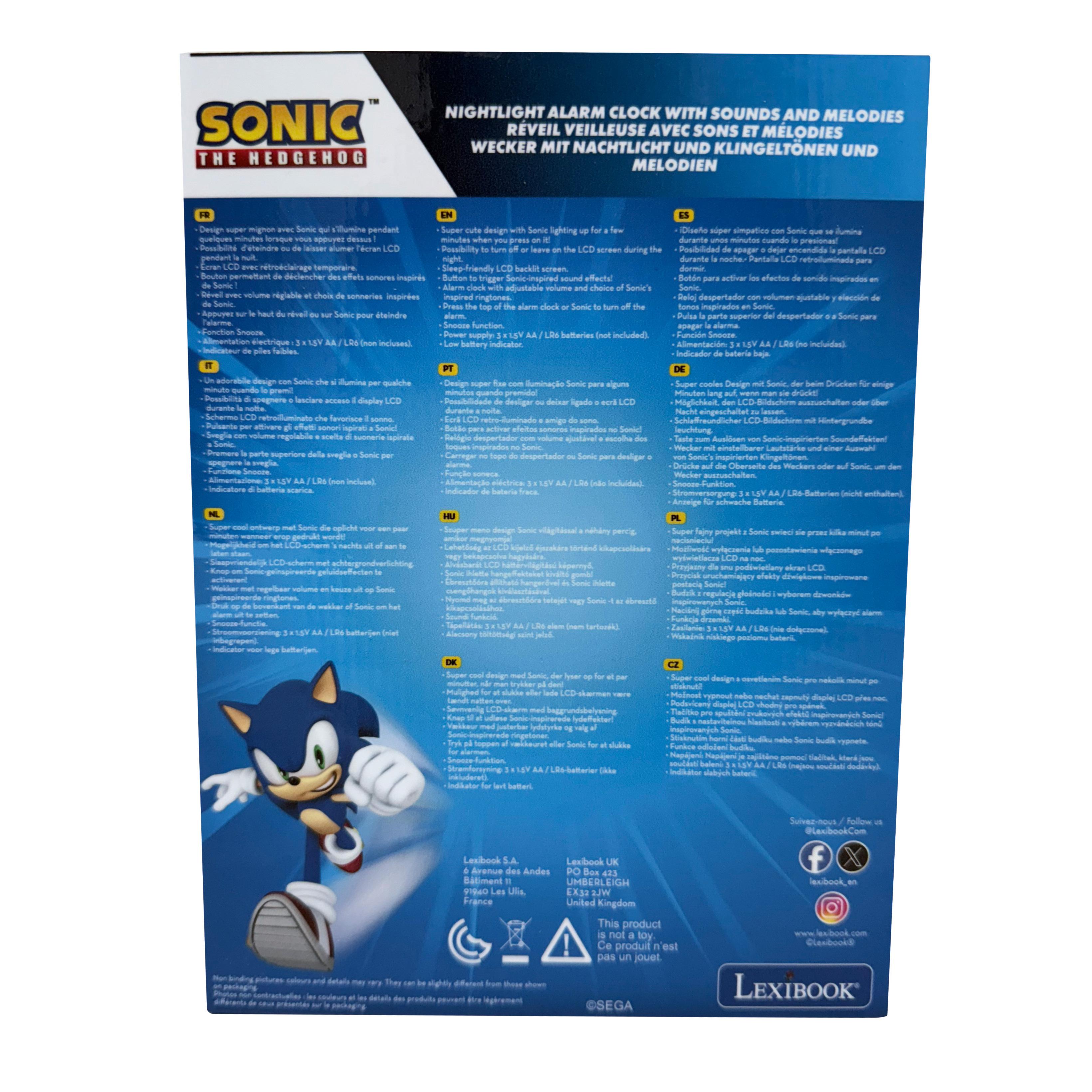 Voir la diapositive 6 : LEXIBOOK Radio Réveil RL800 - Sonic