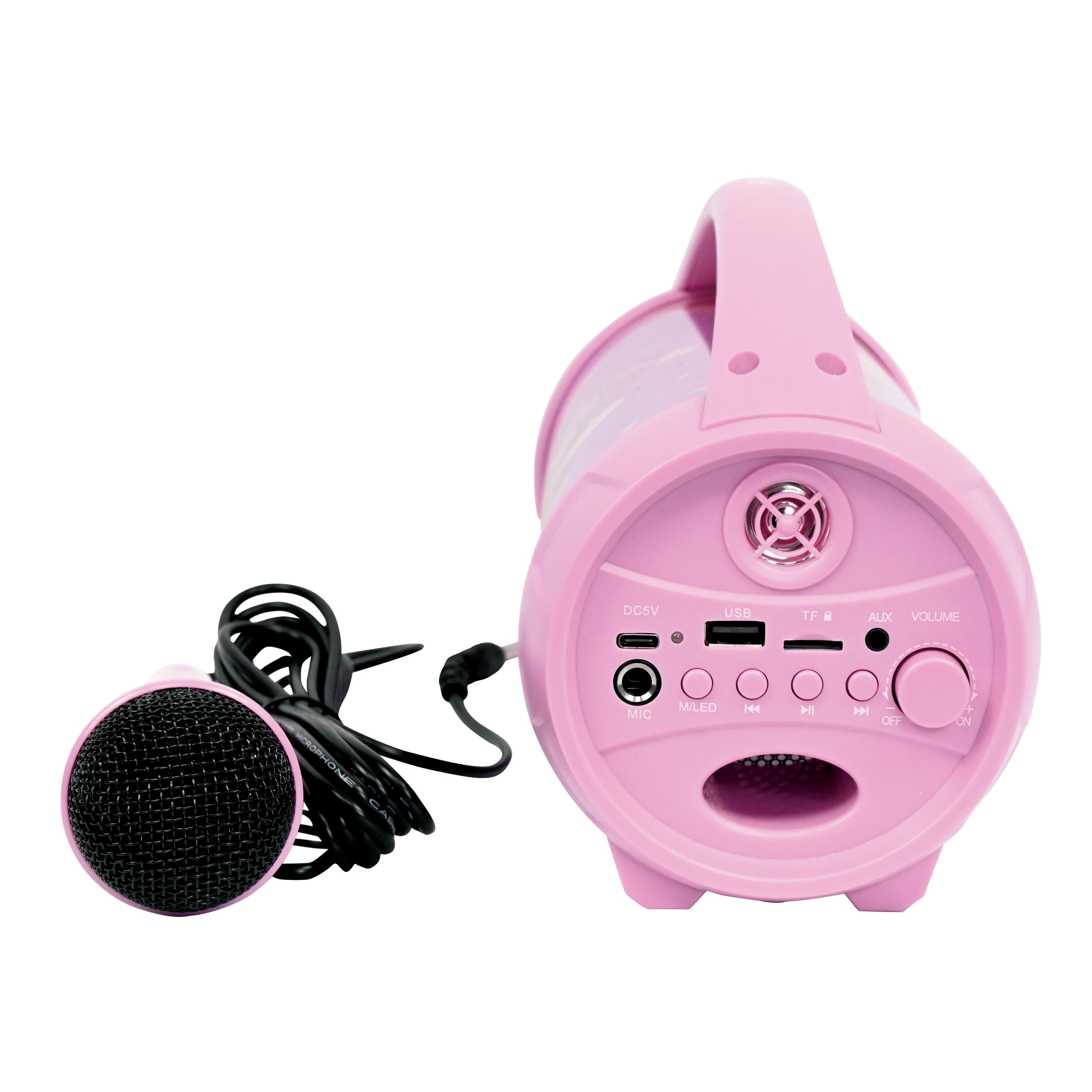 Voir la diapositive 3 : LEXIBOOK Enceinte portable Karaoké Angel BTP585 - Rose