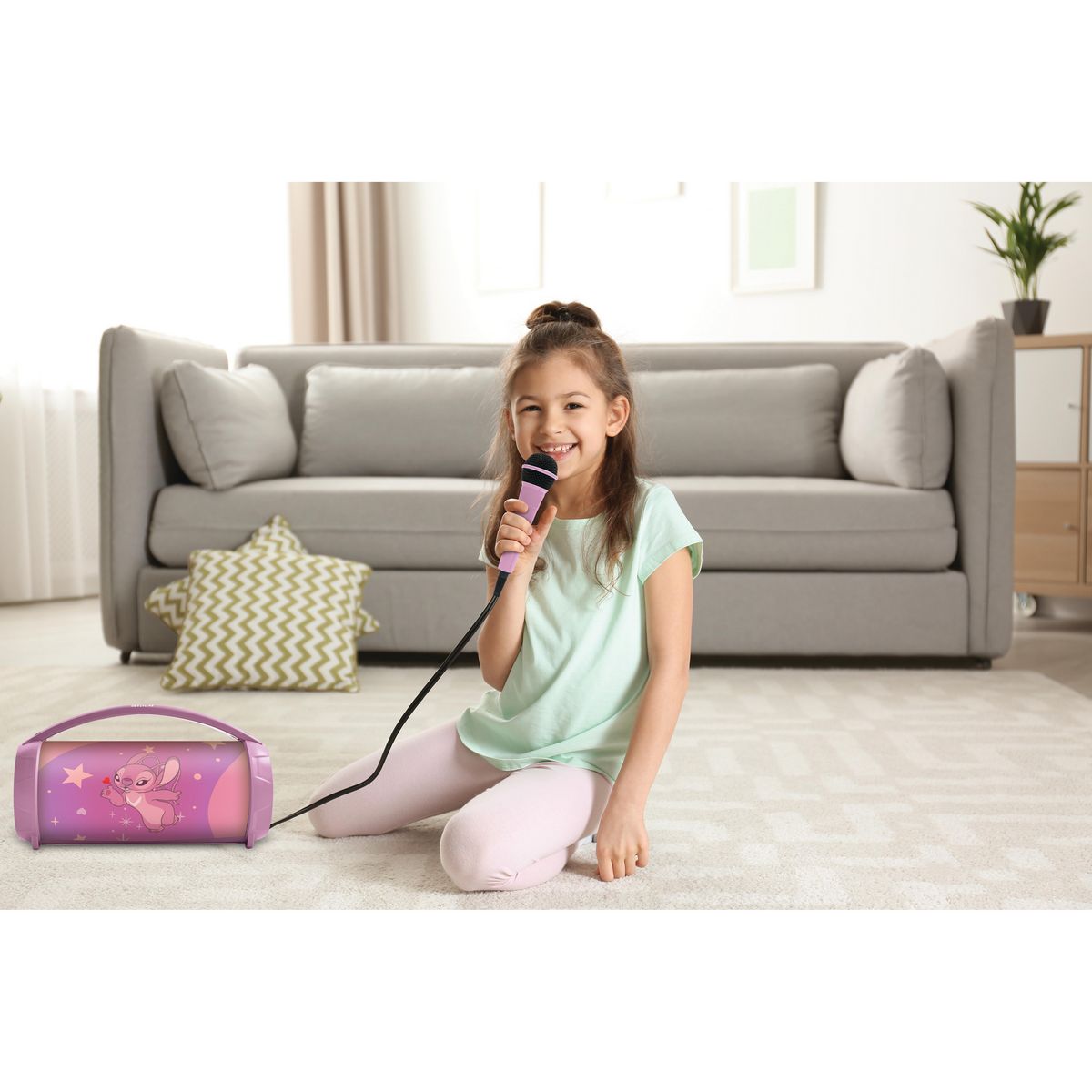 LEXIBOOK Enceinte portable Karaoké Angel BTP585 - Rose