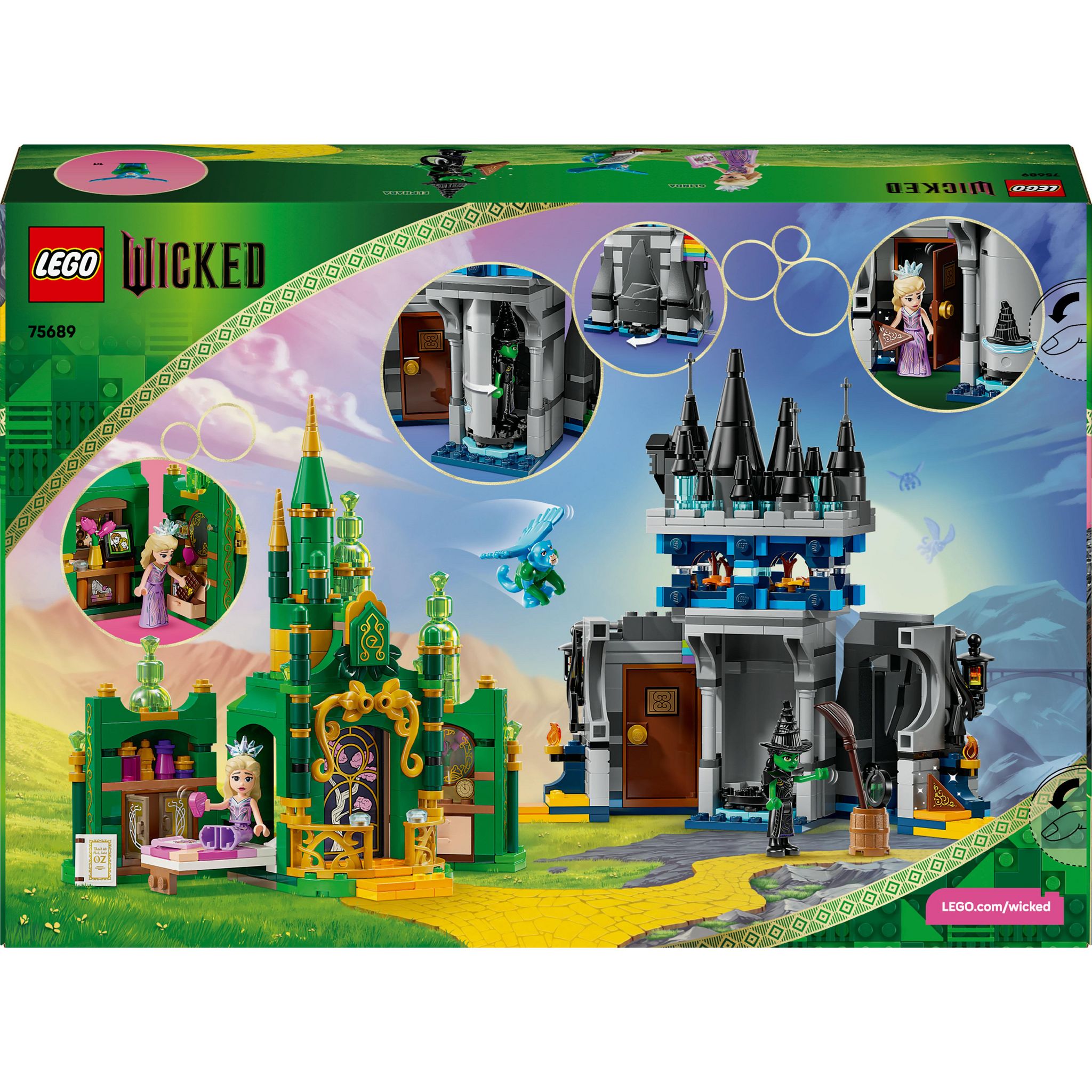 Voir la diapositive 3 : LEGO Wicked 75689 - Emerald City et le Château de Kiamo Ko