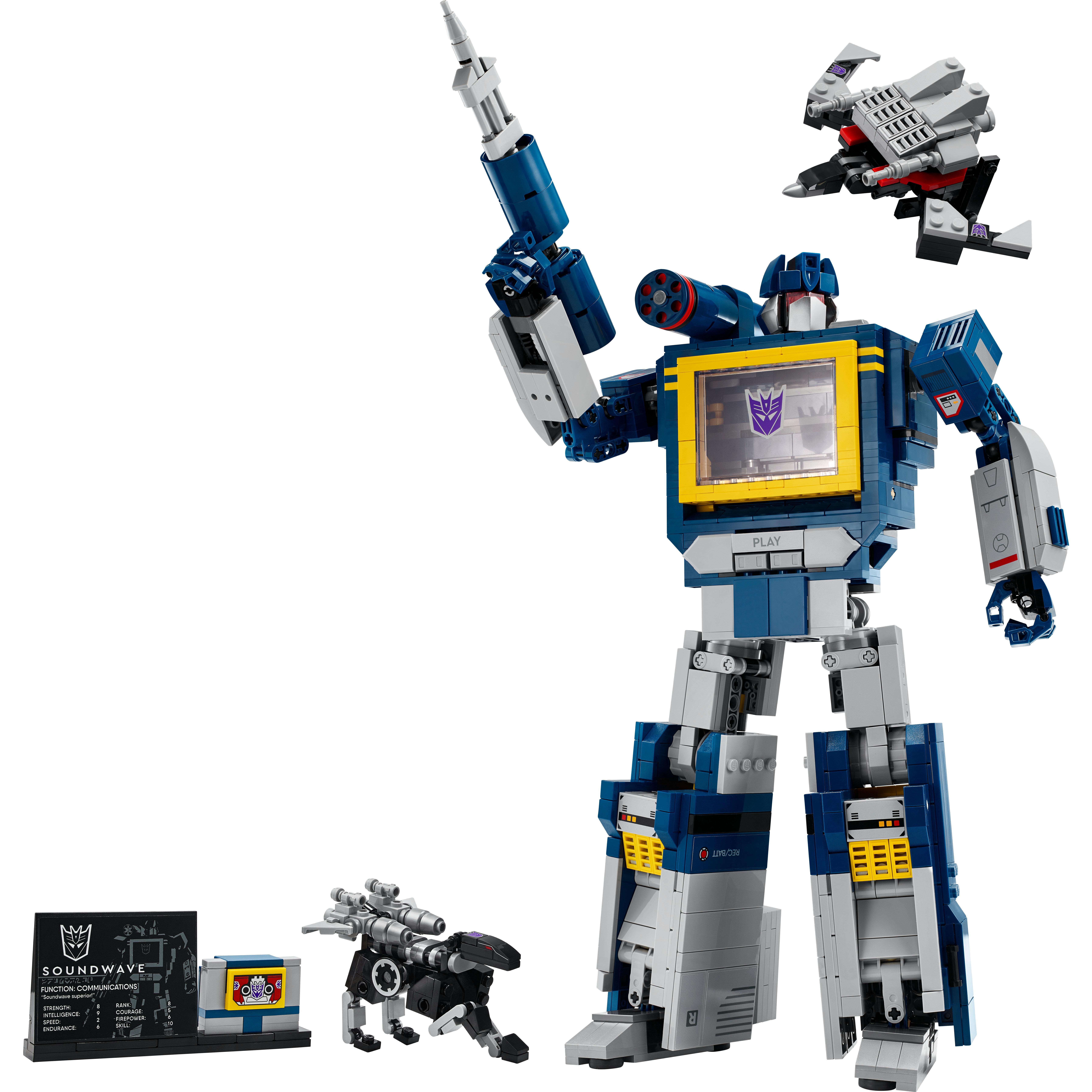 Voir la diapositive 2 : LEGO Icons 10358 Transformers : Soundwave - Set de Construction pour Adulte - Maquette