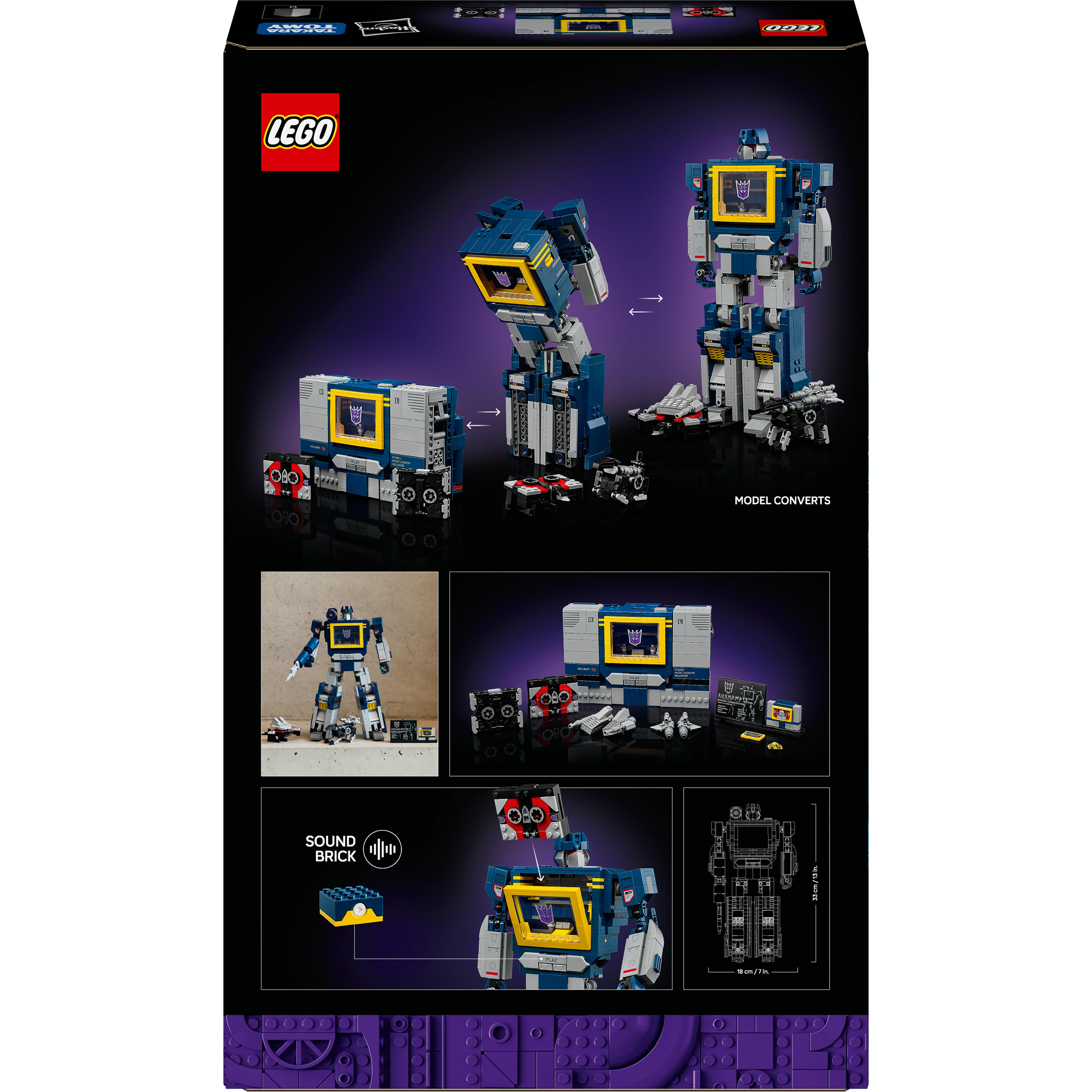Voir la diapositive 8 : LEGO Icons 10358 Transformers : Soundwave - Set de Construction pour Adulte - Maquette