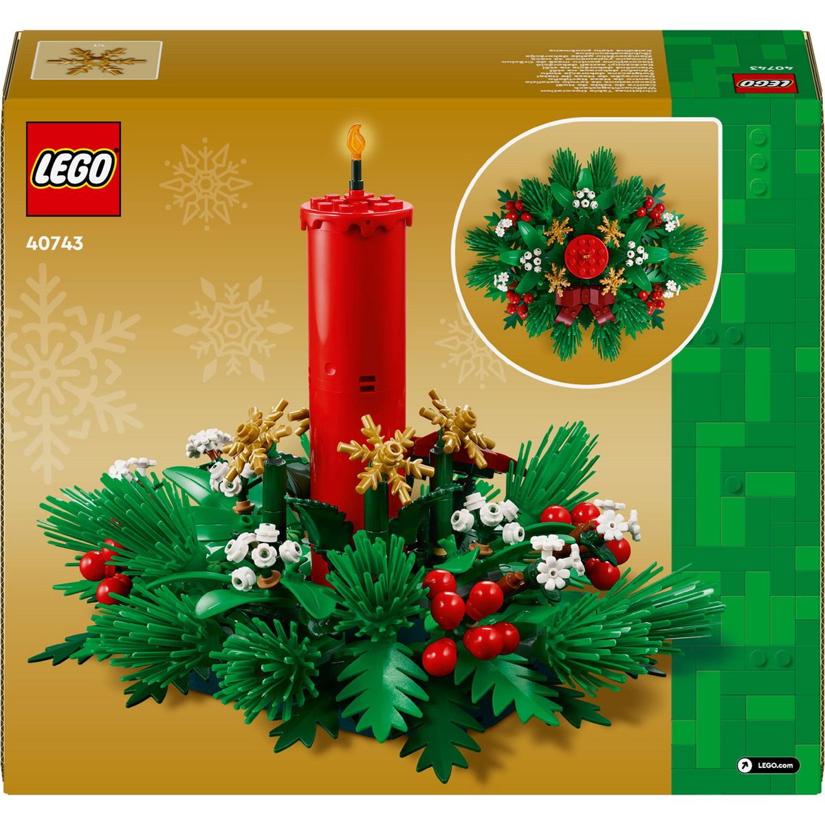 LEGO 40743 - Centre de table de Noel, décoration de Noël