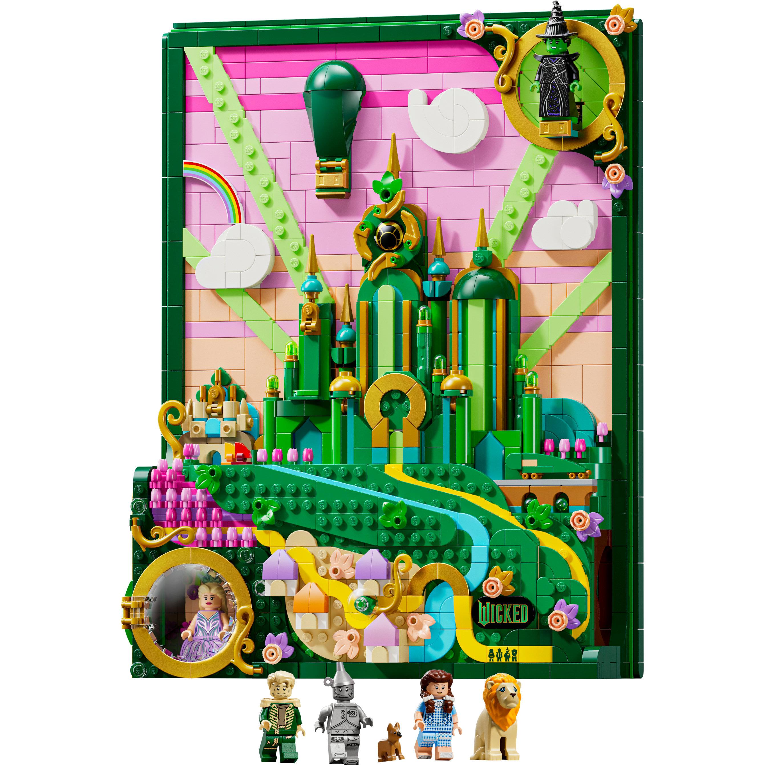 Voir la diapositive 2 : LEGO Wicked 75685 Tableau d’Emerald City - Set de Construction 3D pour Adulte - Maquette
