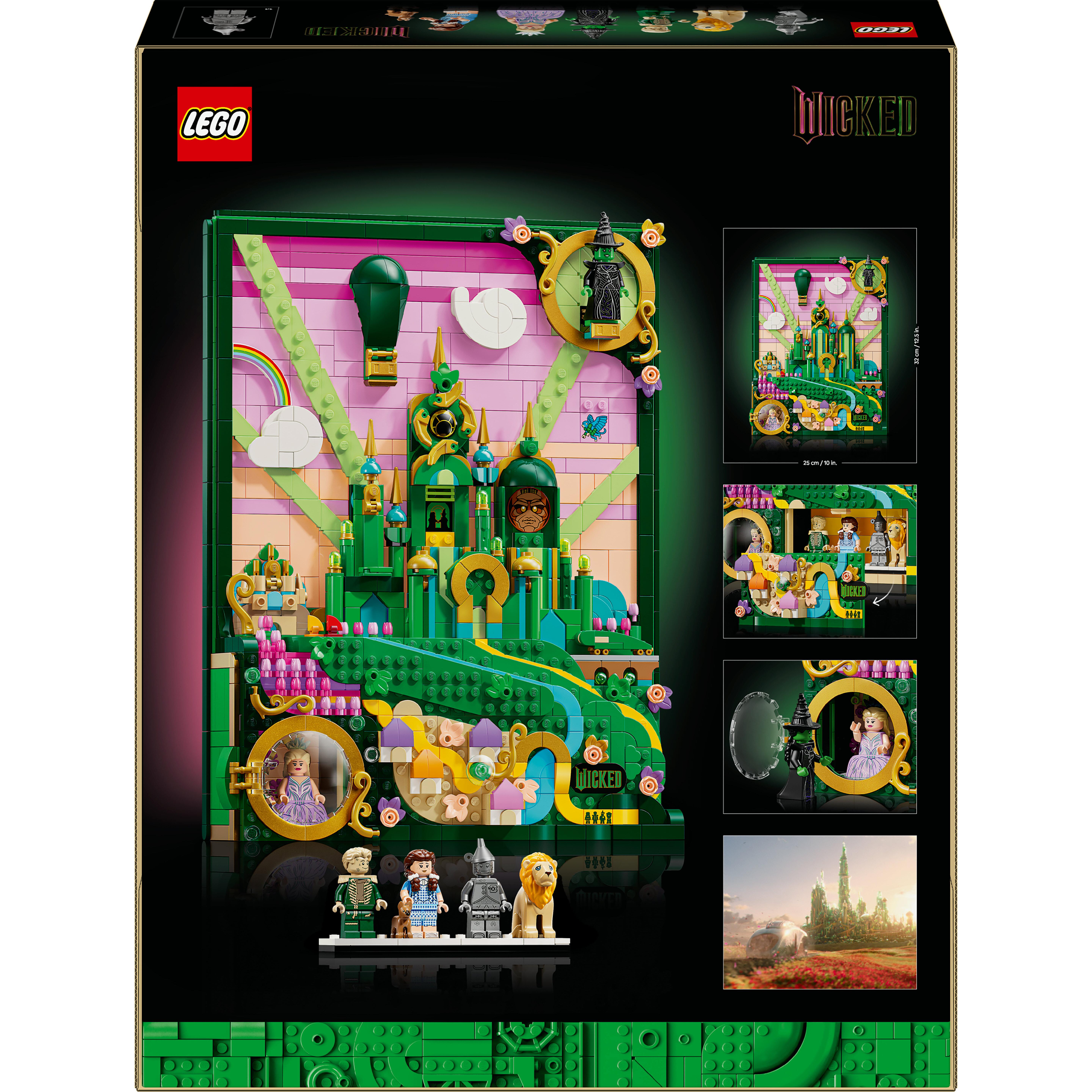 Voir la diapositive 3 : LEGO Wicked 75685 Tableau d’Emerald City - Set de Construction 3D pour Adulte - Maquette