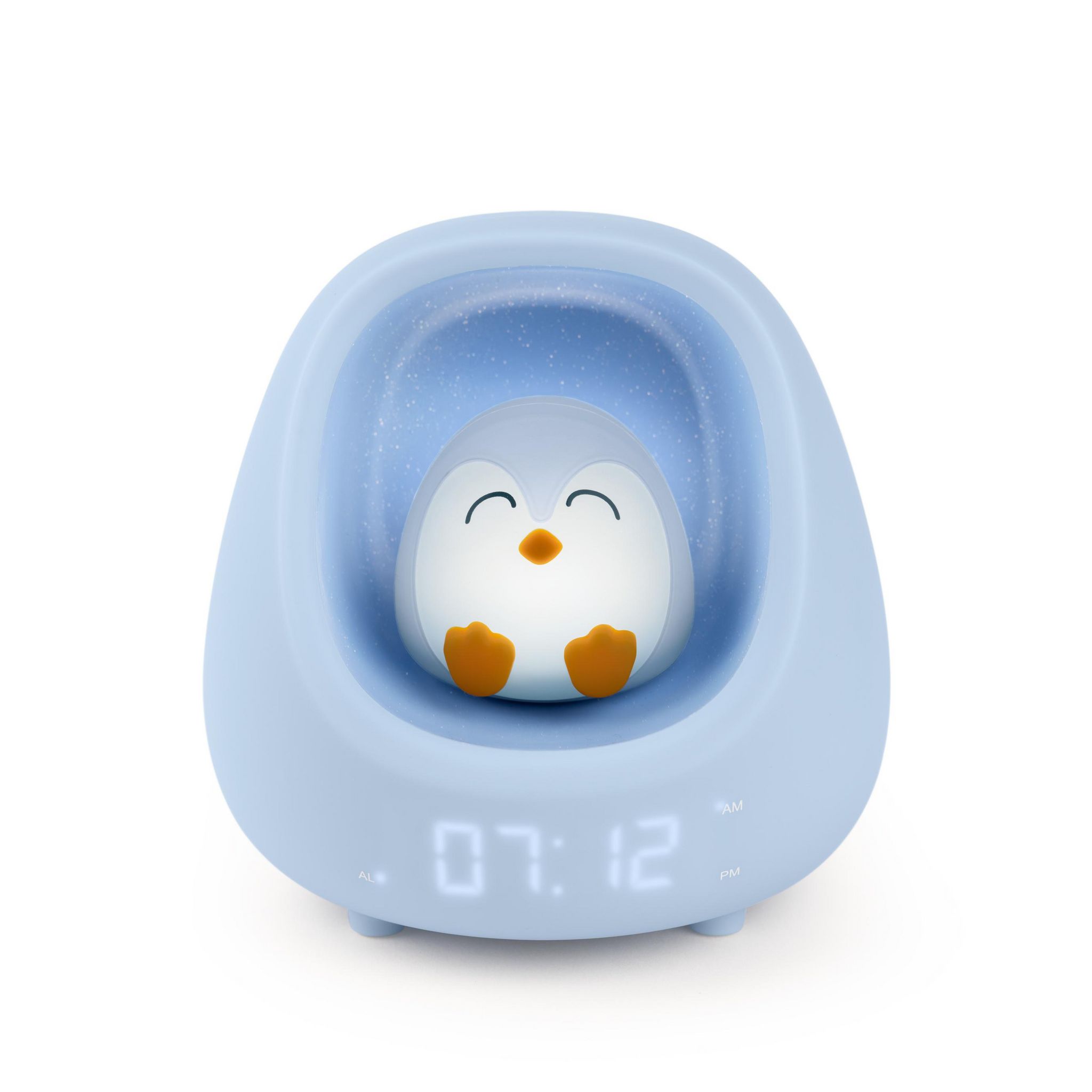 Voir la diapositive 2 : BIGBEN Réveil et Veilleuse NestKids - Pingouin bleu