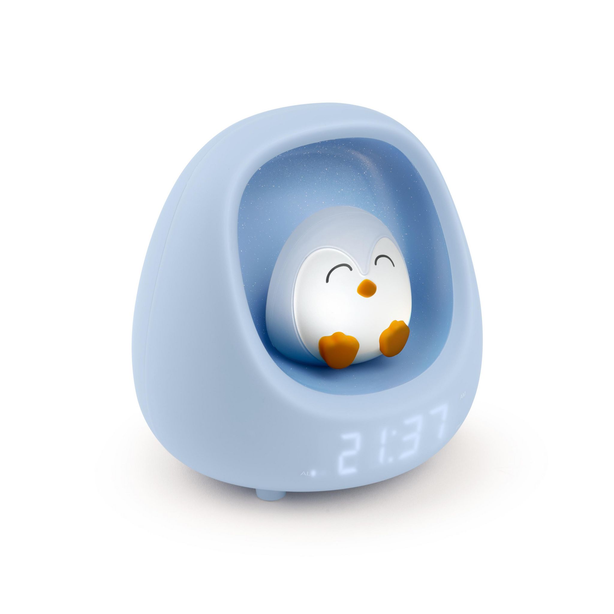 Voir la diapositive 3 : BIGBEN Réveil et Veilleuse NestKids - Pingouin bleu