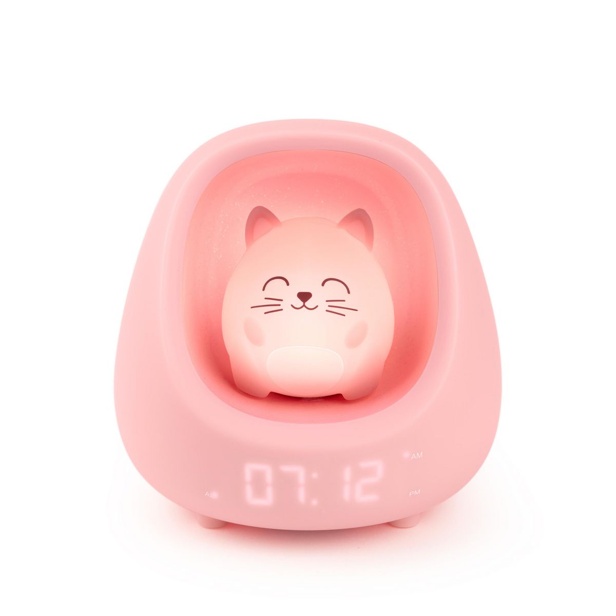 BIGBEN Réveil et Veilleuse NestKids - Chat rose
