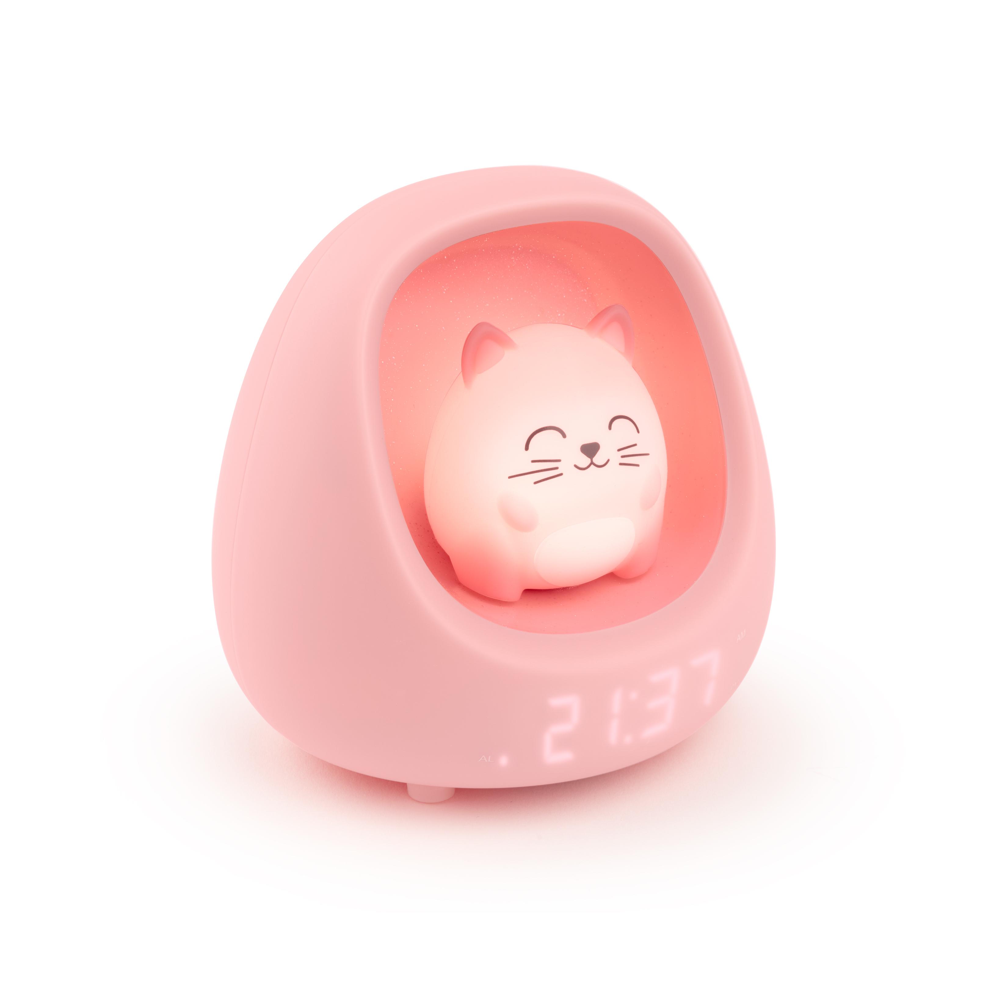 Voir la diapositive 3 : BIGBEN Réveil et Veilleuse NestKids - Chat rose