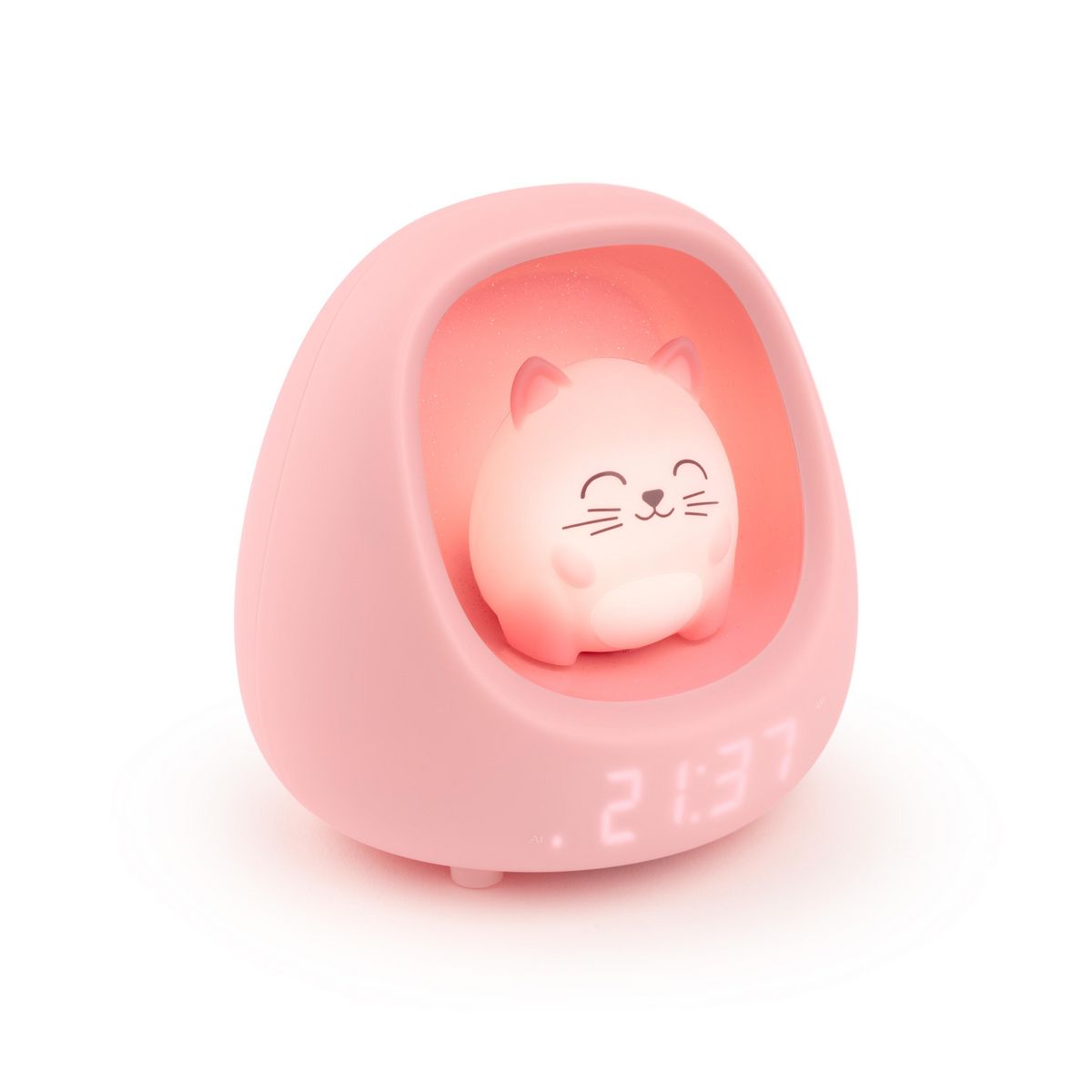 BIGBEN Réveil et Veilleuse NestKids - Chat rose