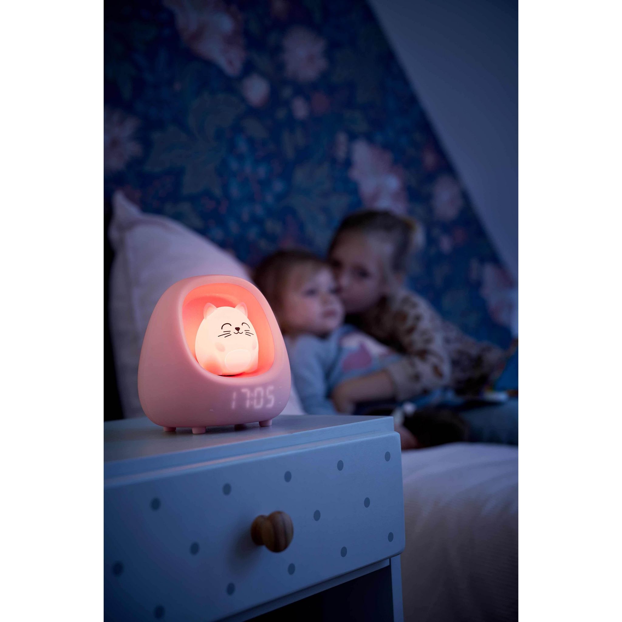 Voir la diapositive 6 : BIGBEN Réveil et Veilleuse NestKids - Chat rose