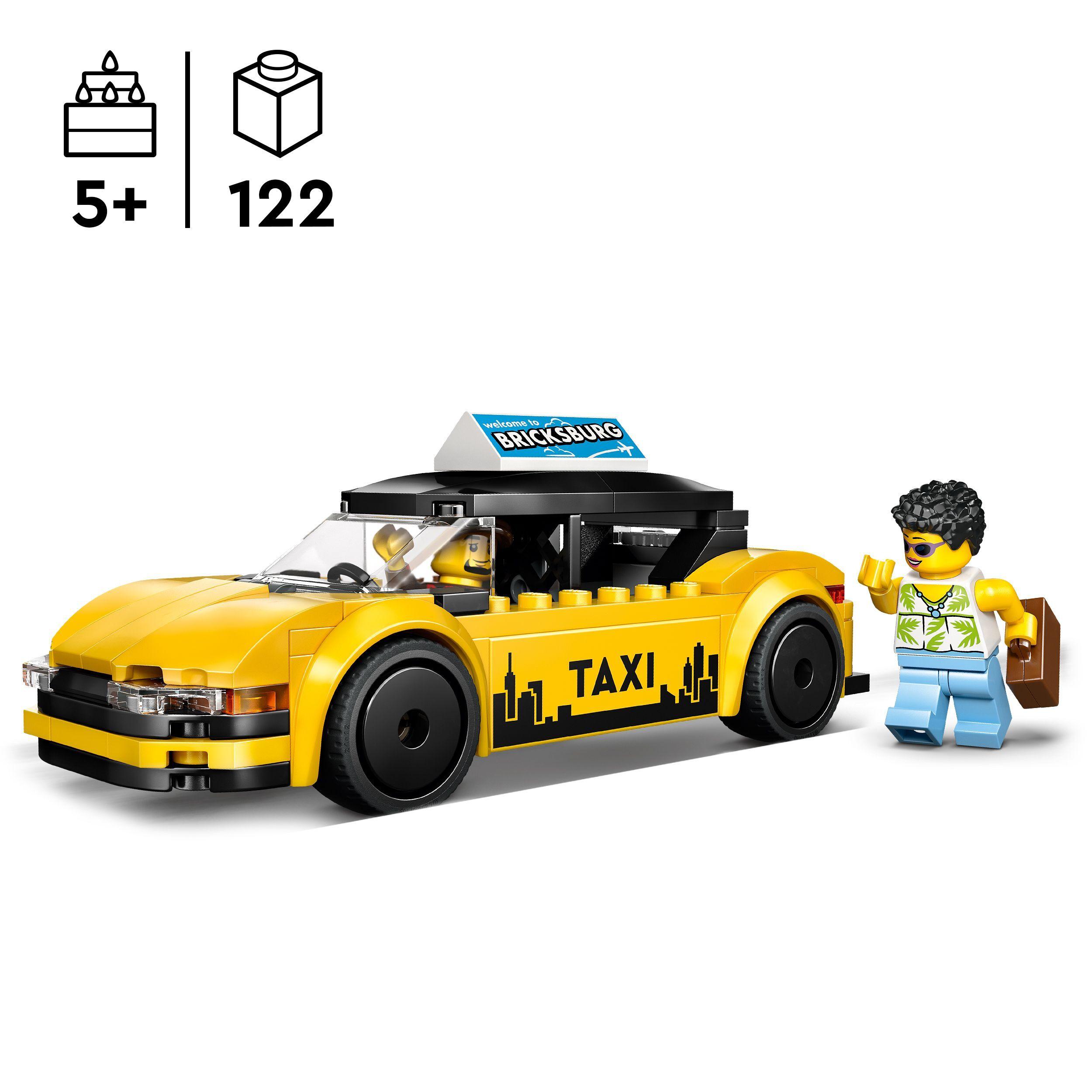 Voir la diapositive 3 : LEGO City 60487 Le Taxi Jaune - Jouet Voiture pour Garçon ou Fille dès 5 ans - Idée Cadeau