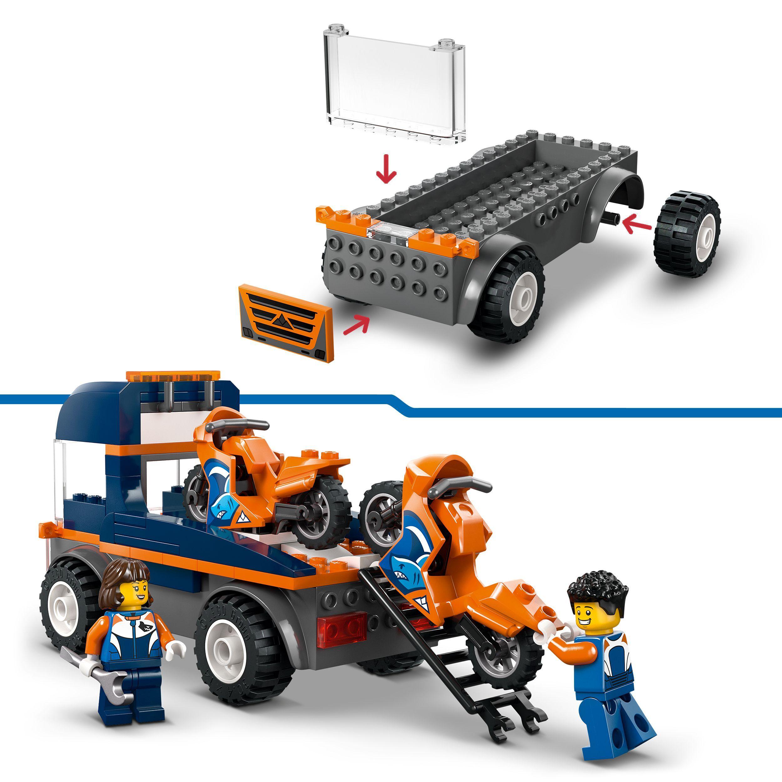 Voir la diapositive 4 : LEGO City 60491 Le Transporteur de Motos - Jouet de Construction dès 4 ans - Idée Cadeau