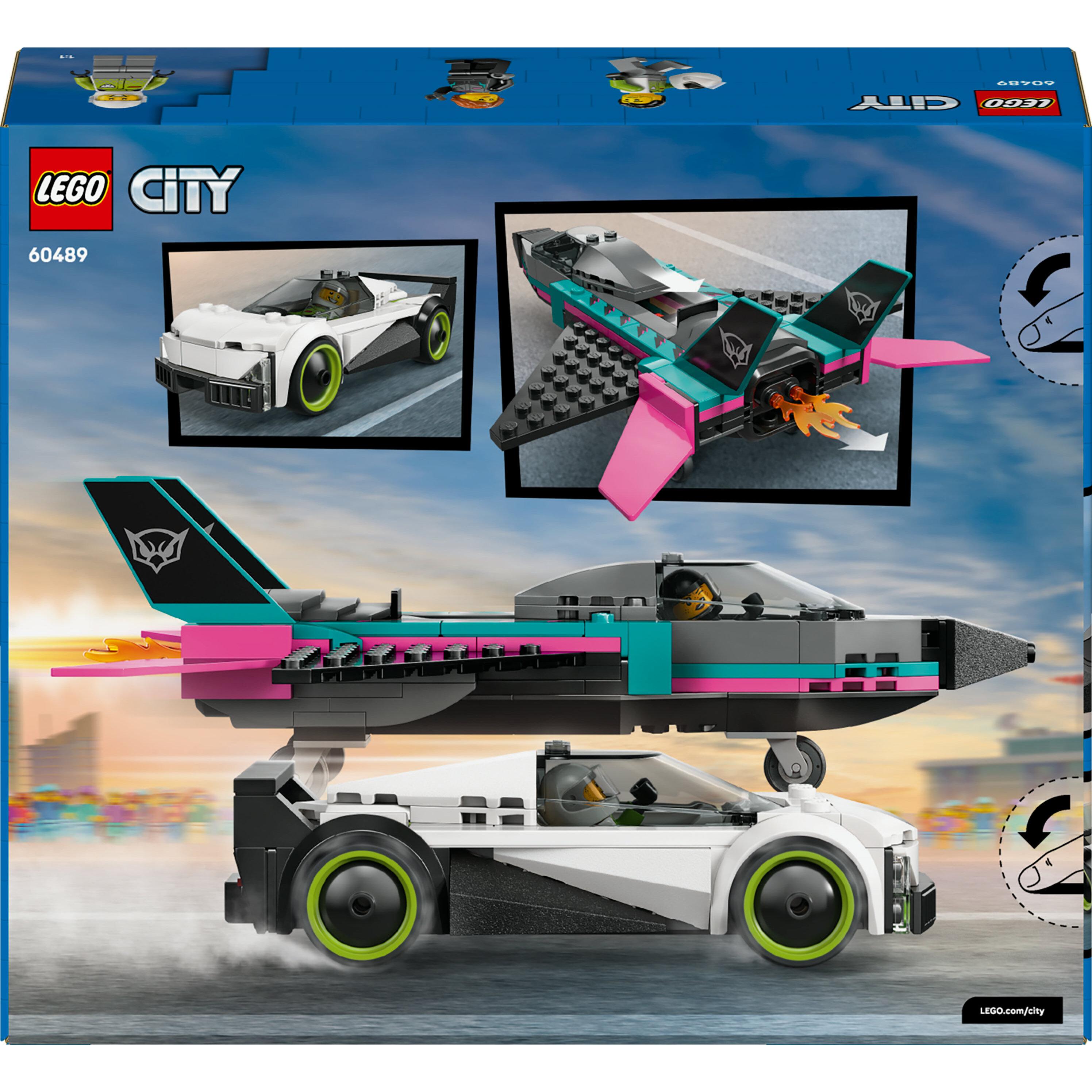 Voir la diapositive 8 : LEGO City 60489 Le Jet Contre la Voiture - Jouet de Construction dès 6 ans - Idée Cadeau