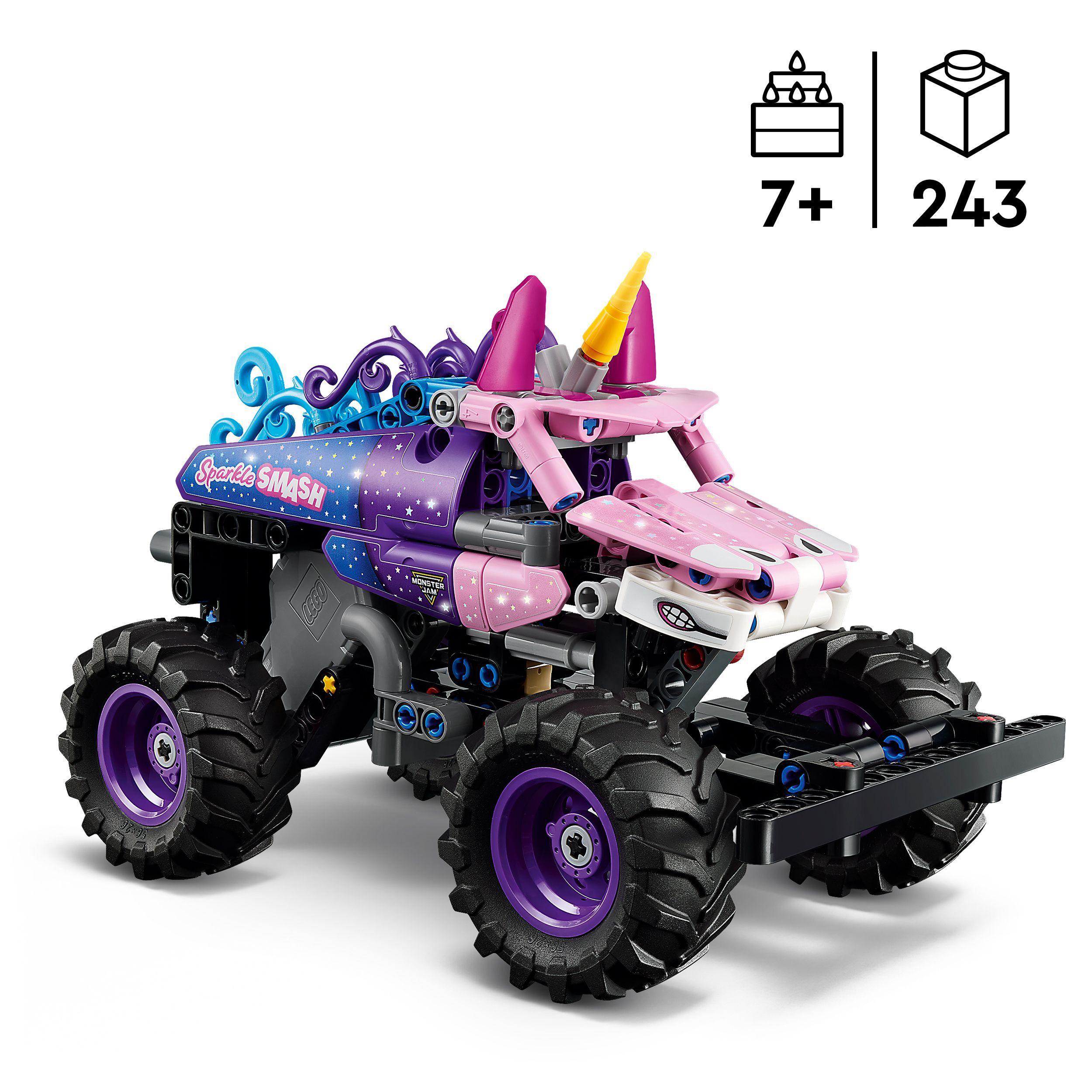 Voir la diapositive 3 : LEGO Technic 42220 Monster Jam Sparkle Smash à Rétrofriction - Jouet Camion dès 7 ans