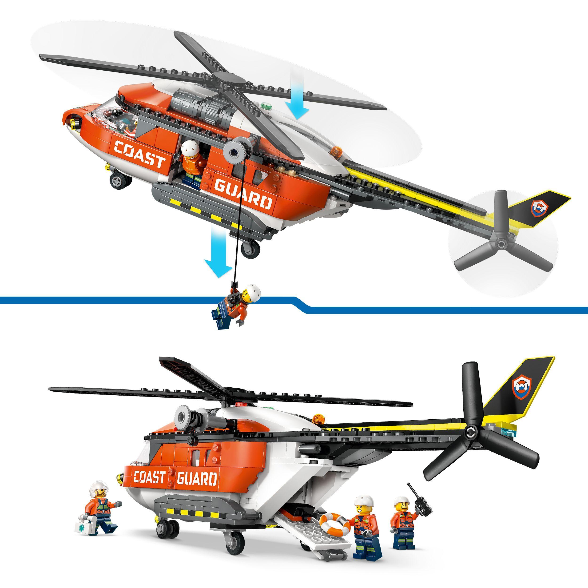 Voir la diapositive 4 : LEGO City 60503 L’Hélicoptère des Garde-Côtes - Jeu de Construction 7 ans - Idée de Cadeau