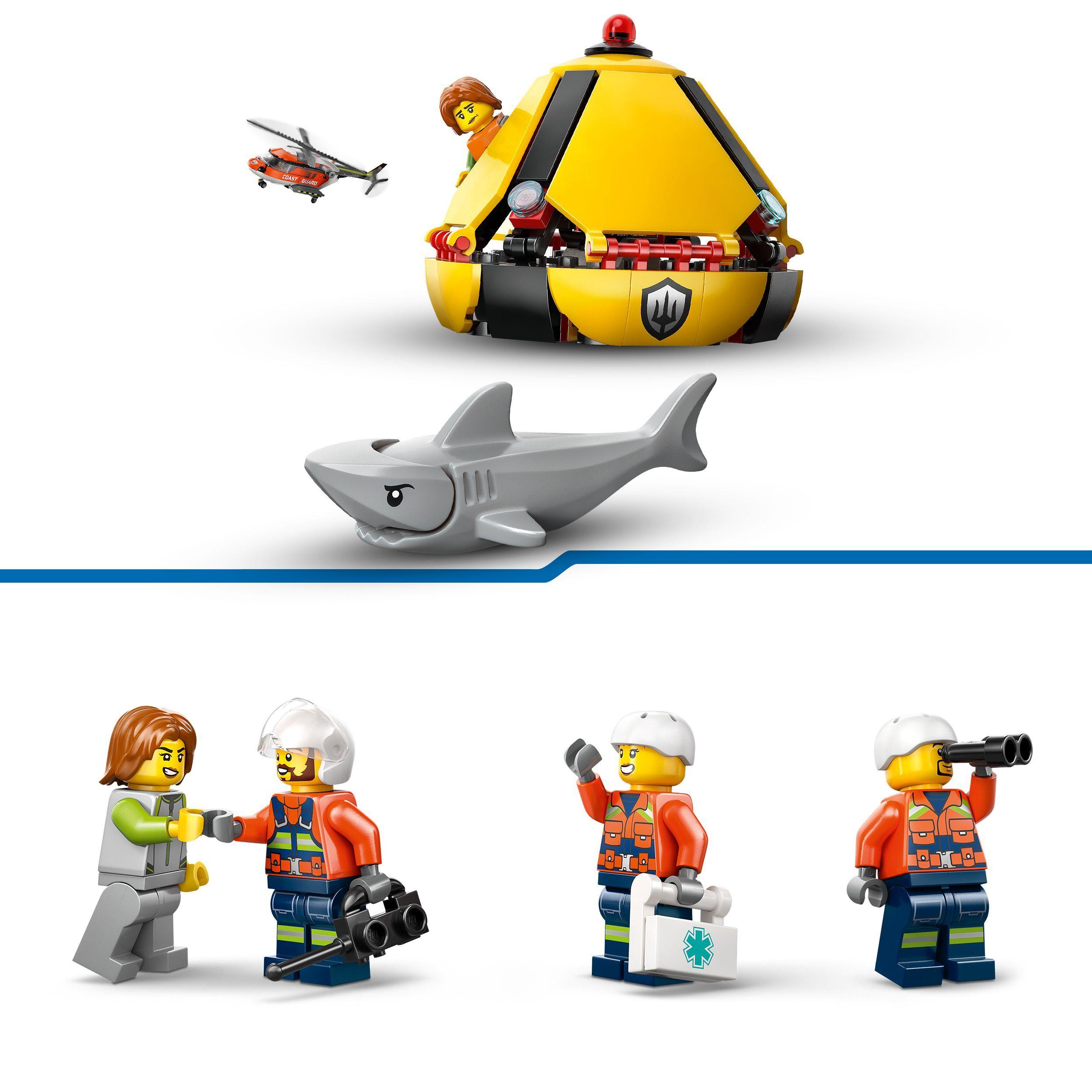 Voir la diapositive 5 : LEGO City 60503 L’Hélicoptère des Garde-Côtes - Jeu de Construction 7 ans - Idée de Cadeau