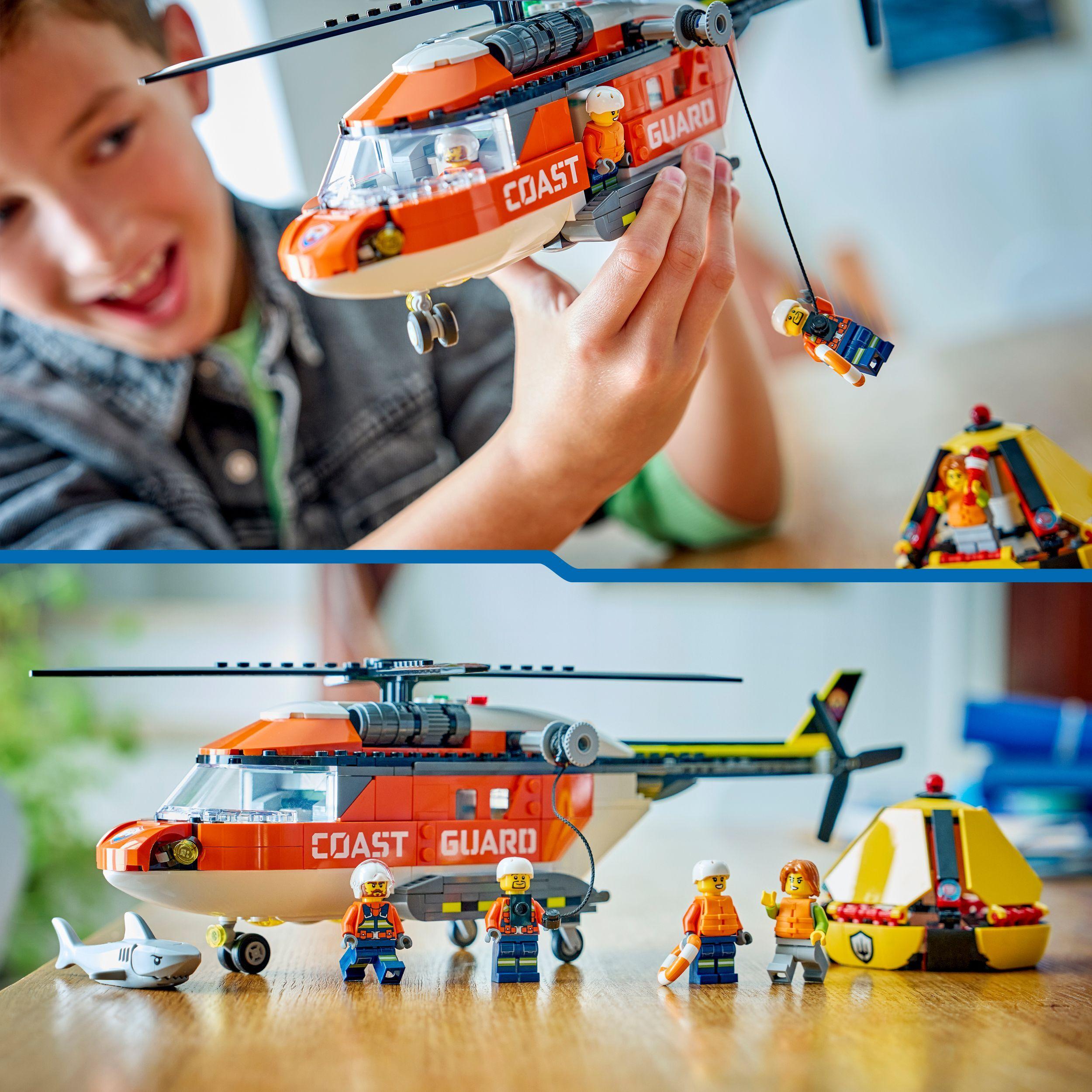 Voir la diapositive 6 : LEGO City 60503 L’Hélicoptère des Garde-Côtes - Jeu de Construction 7 ans - Idée de Cadeau