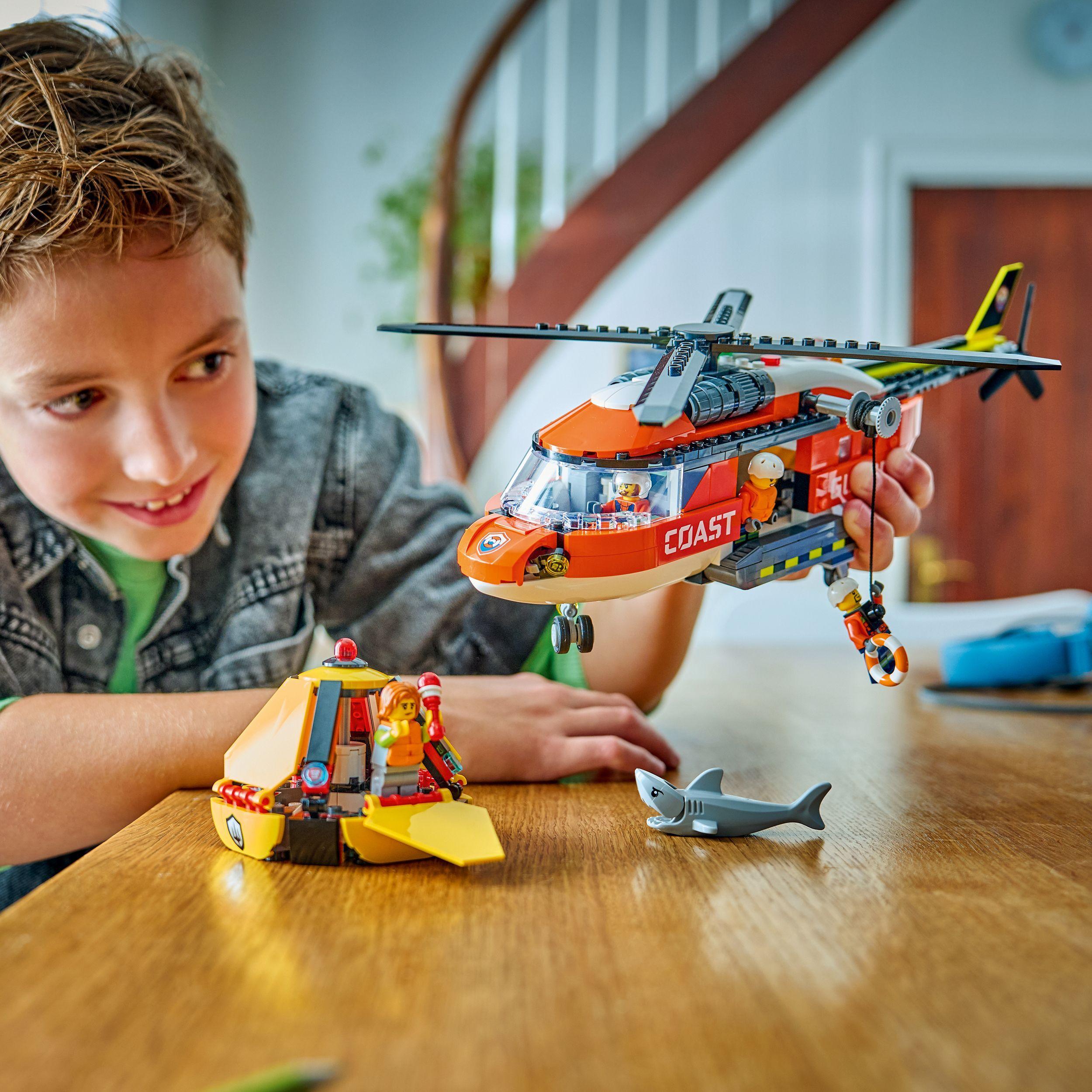 Voir la diapositive 7 : LEGO City 60503 L’Hélicoptère des Garde-Côtes - Jeu de Construction 7 ans - Idée de Cadeau